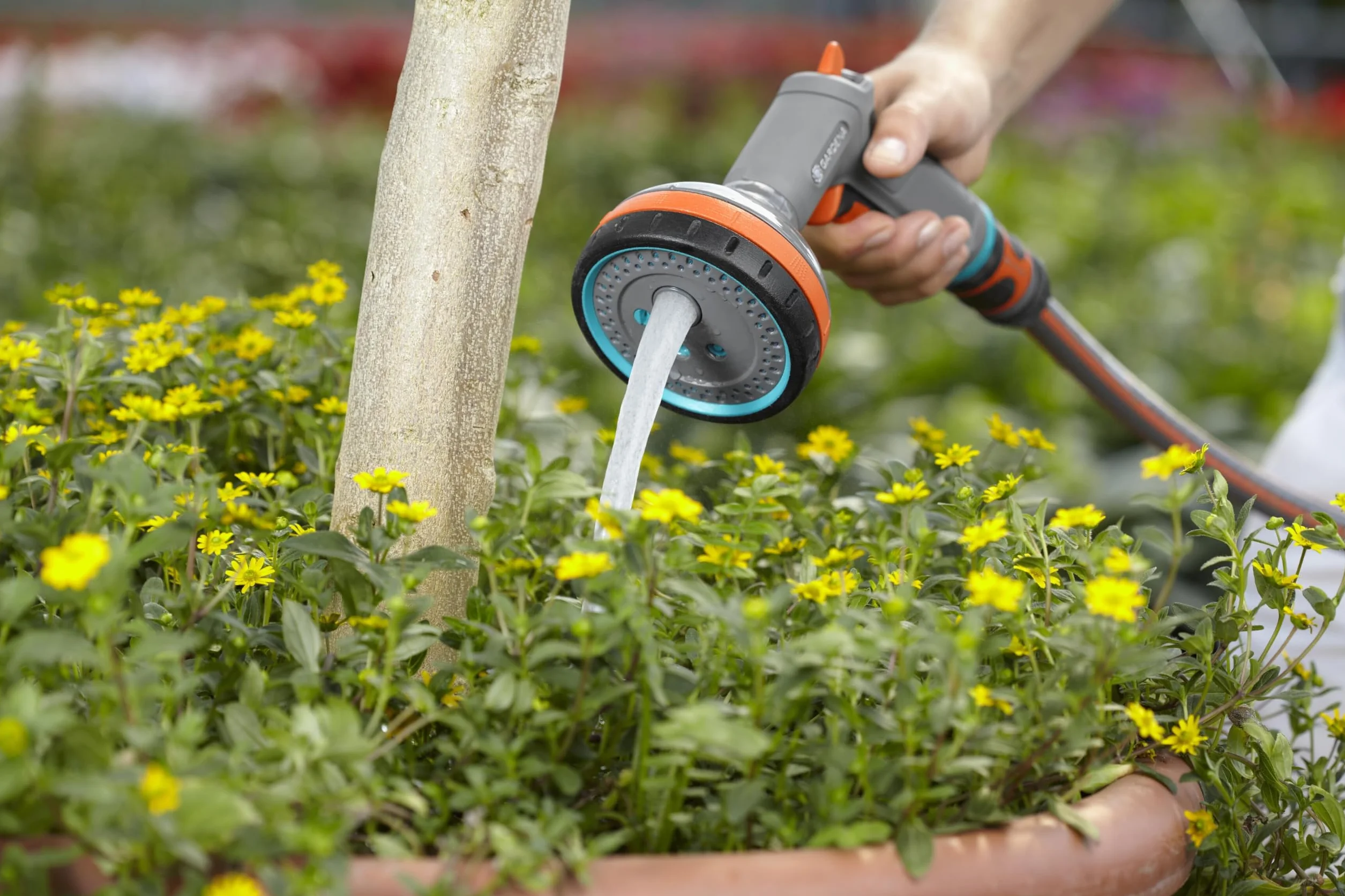 Gardena Comfort Pistolet zraszający wielofunkcyjny 5 rodzajów strumienia wody stała blokada ochrona przed mrozem