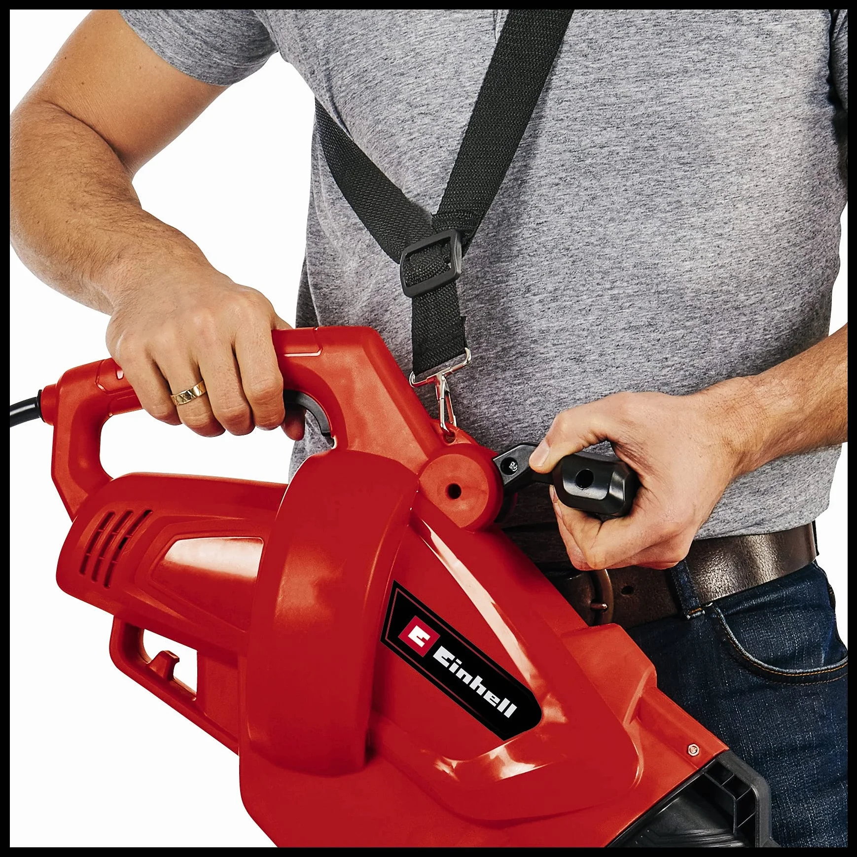 Einhell Elektr. odkurzacz do liści GC-EL 3024 E (funkcja ssania/przedmuchu, rura Ø 75 mm, moc przedmuchu 650 m³/h, rozdrabnianie, stosunek rozdrabn. 10:1, prędkość przedmuchu 240 km/h, worek 40 L)