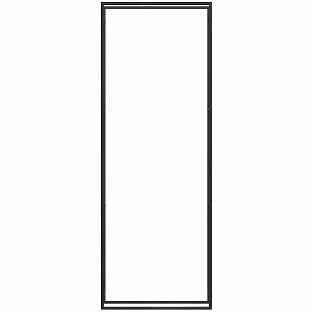 vidaXL Stojak na drewno, matowy czarny, 110x28x312 cm, stalowy, stojak na drewno opałowe, uchwyt na drewno, organizer na kłody