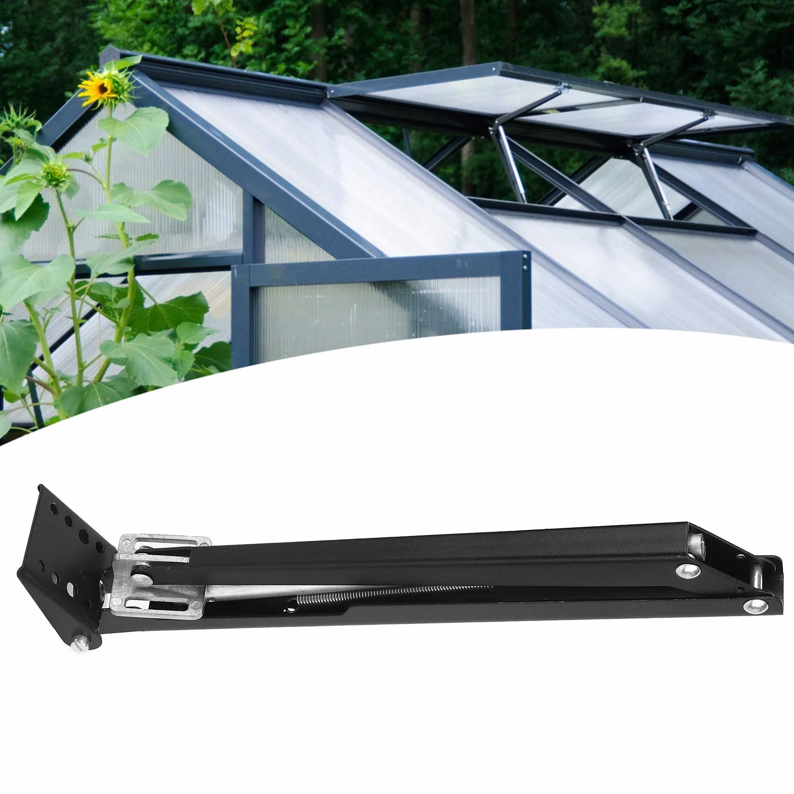 Otwieracz do Okien Szklarni, Zestaw do Otwierania Okien w Szklarni Automatyczna Wentylacja ze Stopu Aluminium Narzędzia Ogrodowe Zaopatrzenie Rolnictwa Narzędzie do Otwierania Okien