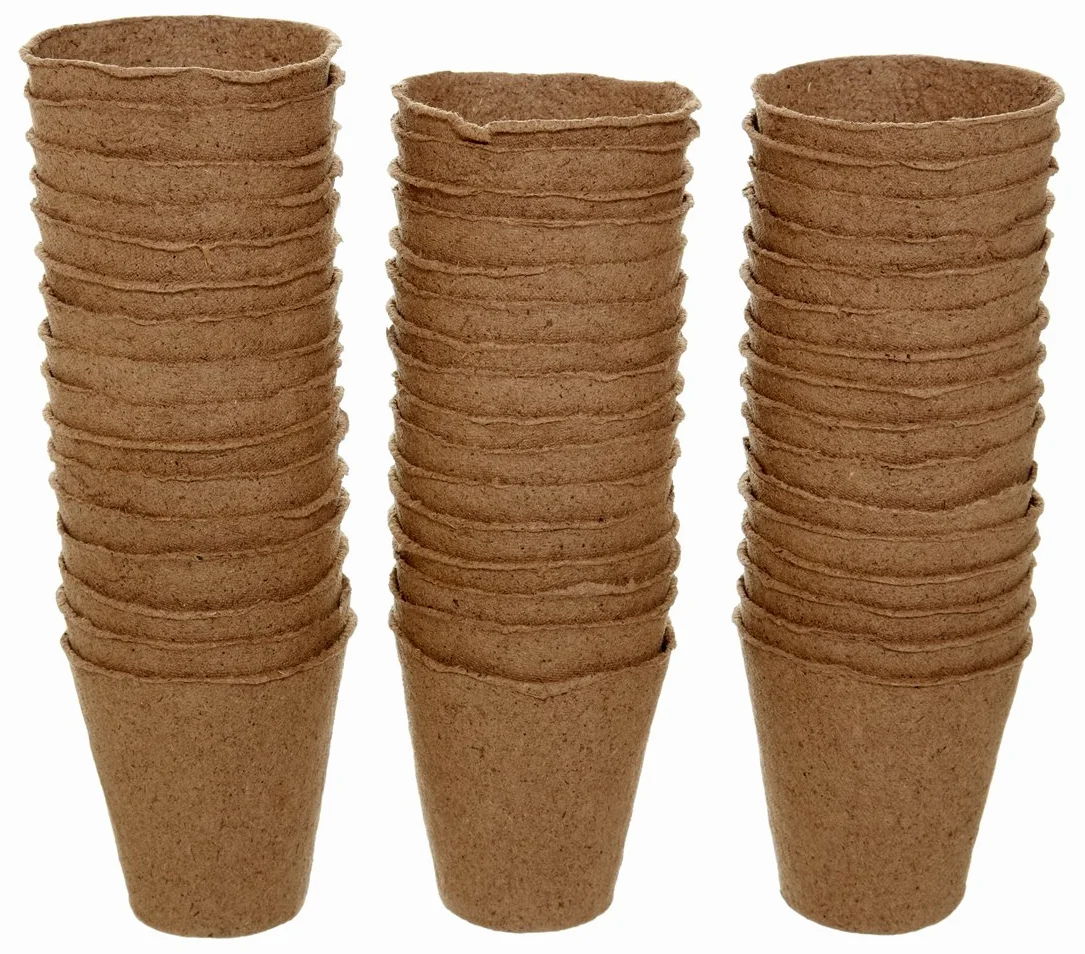Dehner Doniczki do uprawy roślin 8 cm 9 cm 48 sztuk celuloza