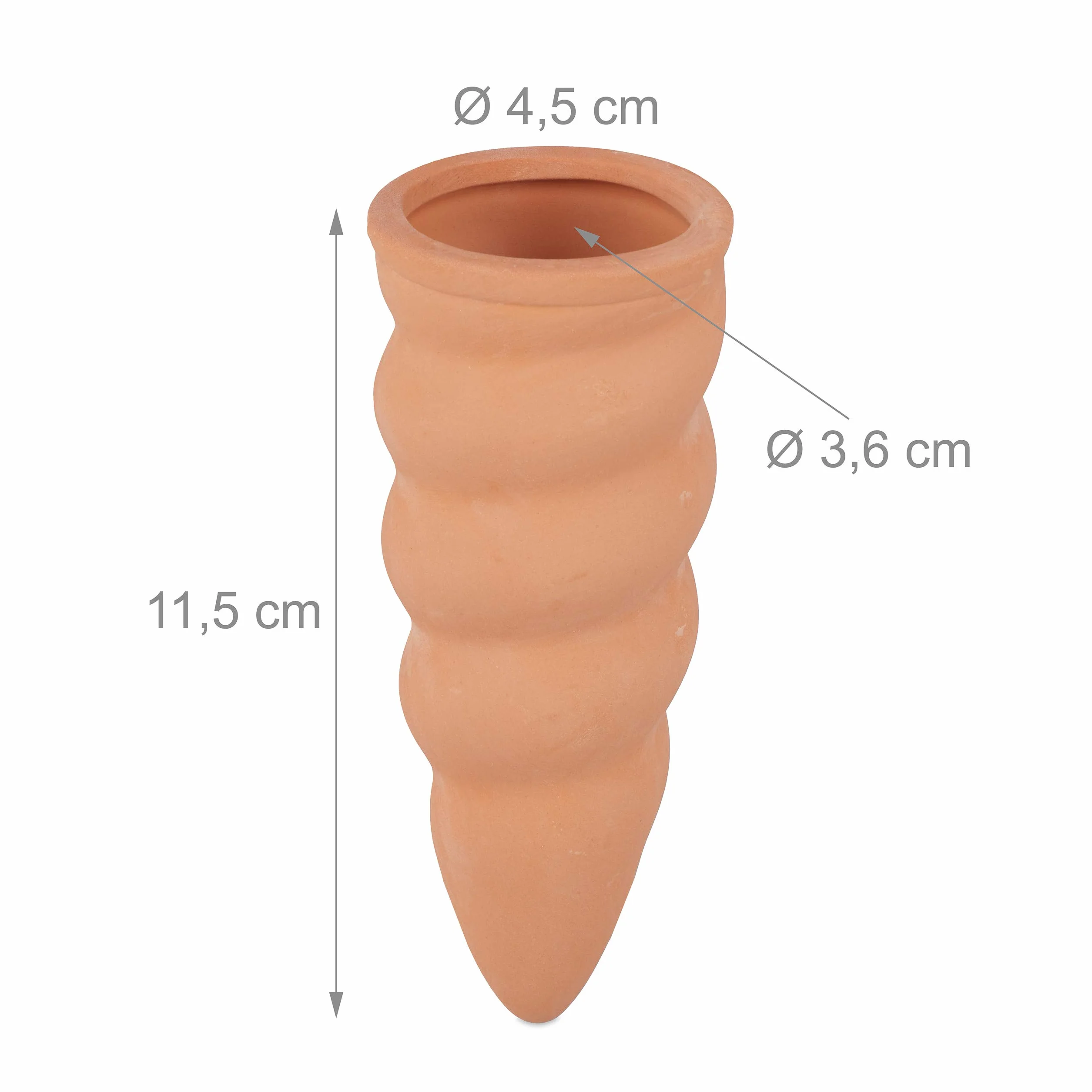 Relaxdays system nawadniający kolec do butelek 1,5l nawadniacz, dozownik wody do doniczek, podlewaczka 4szt, terakota