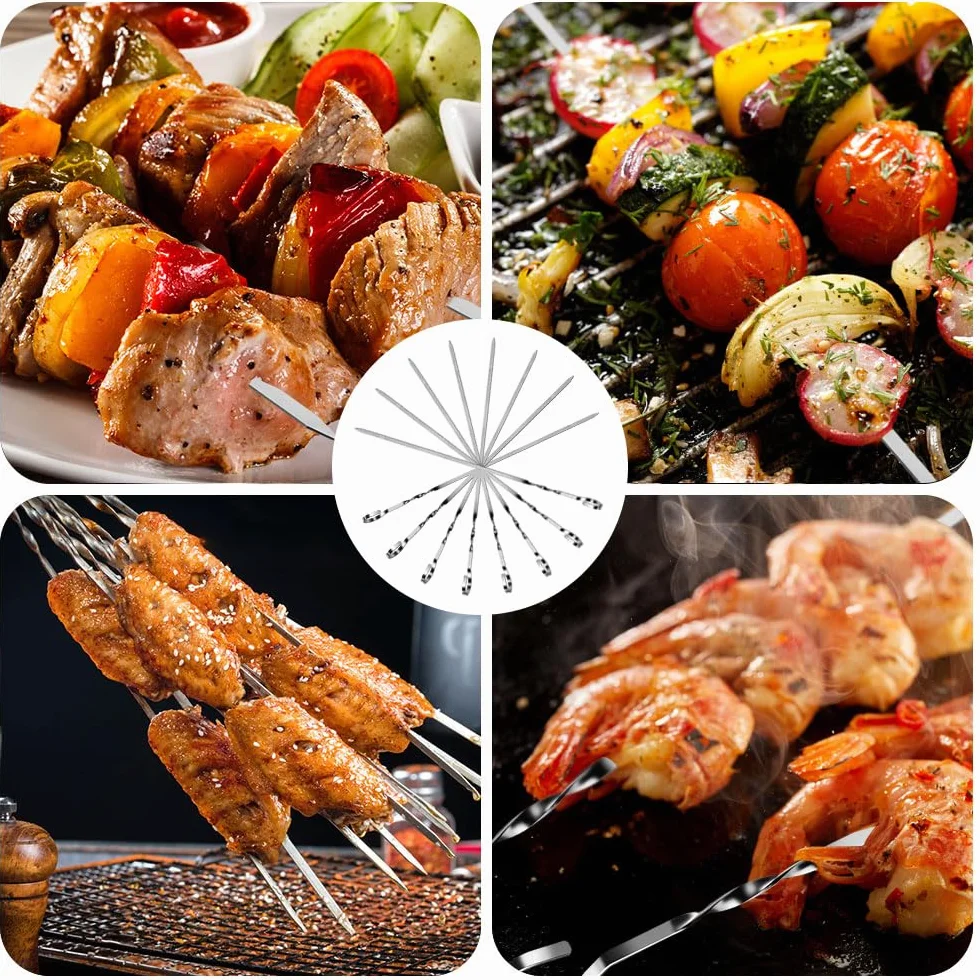 OFFCUP Szaszłyki do kebabów ze stali nierdzewnej 30 cm, 24 szt.