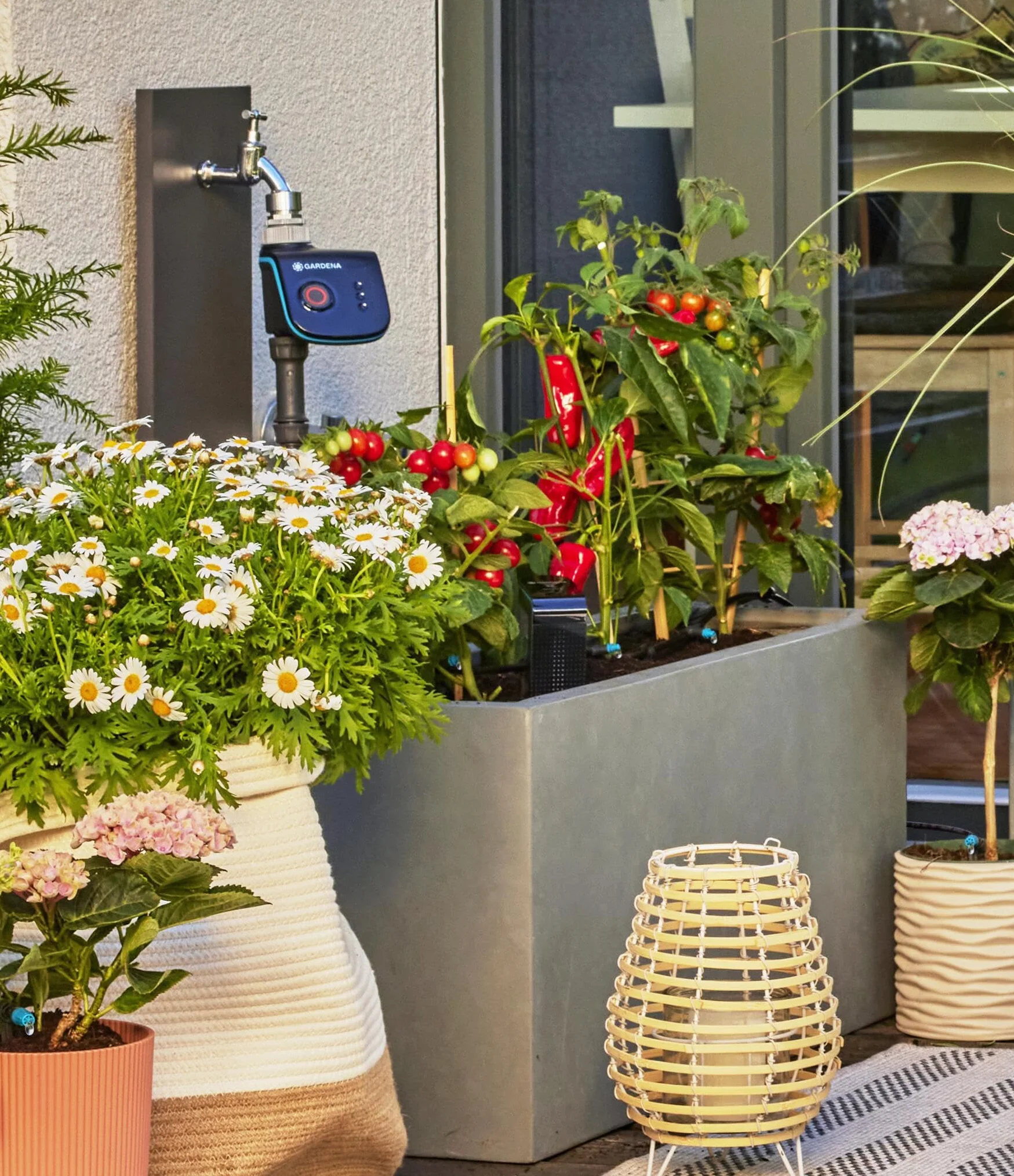 Gardena system Micro-Drip nawadnianie kropelkowe zestaw tarasowy 30 roślin