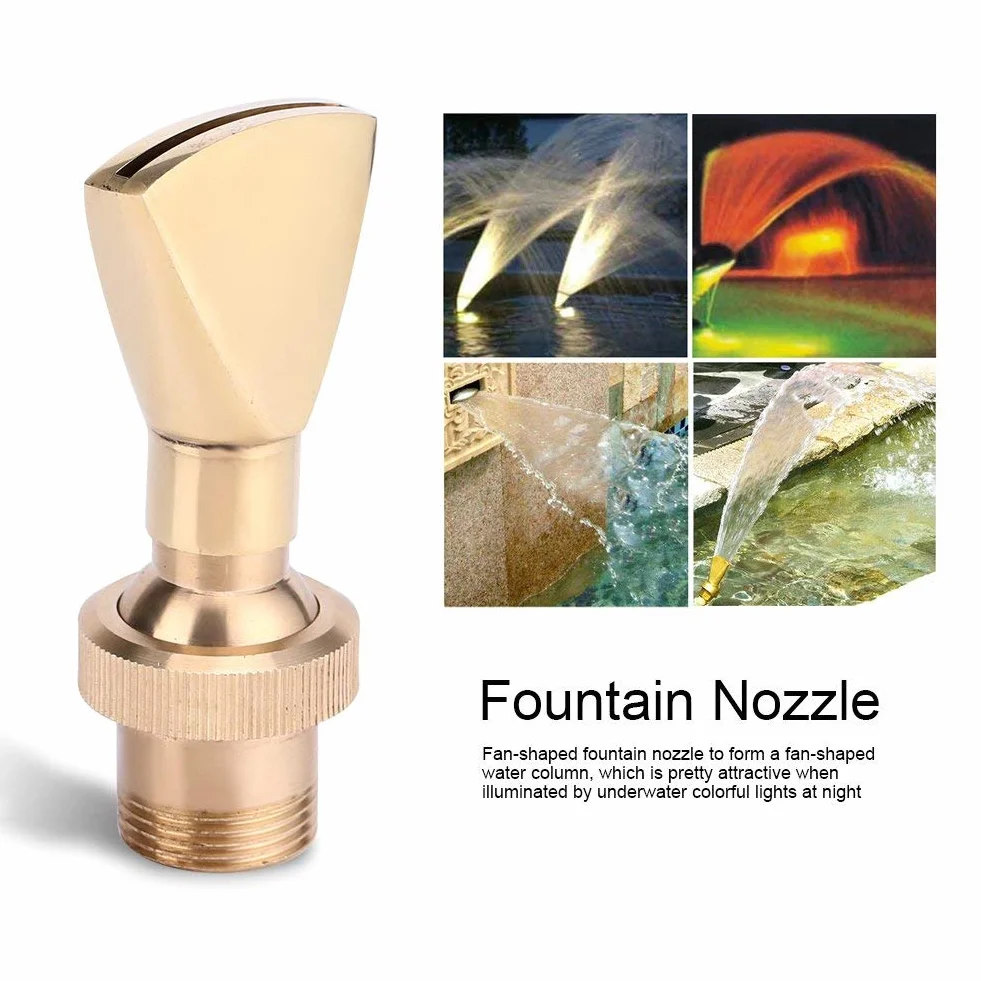 Dysza do Fontanny Wodnej z Mosiądzu, 1/2" DN15 3/4" DN20, Zraszacz Ogrodowy, Narzędzie do Nawadniania, Regulator Strumienia Wody