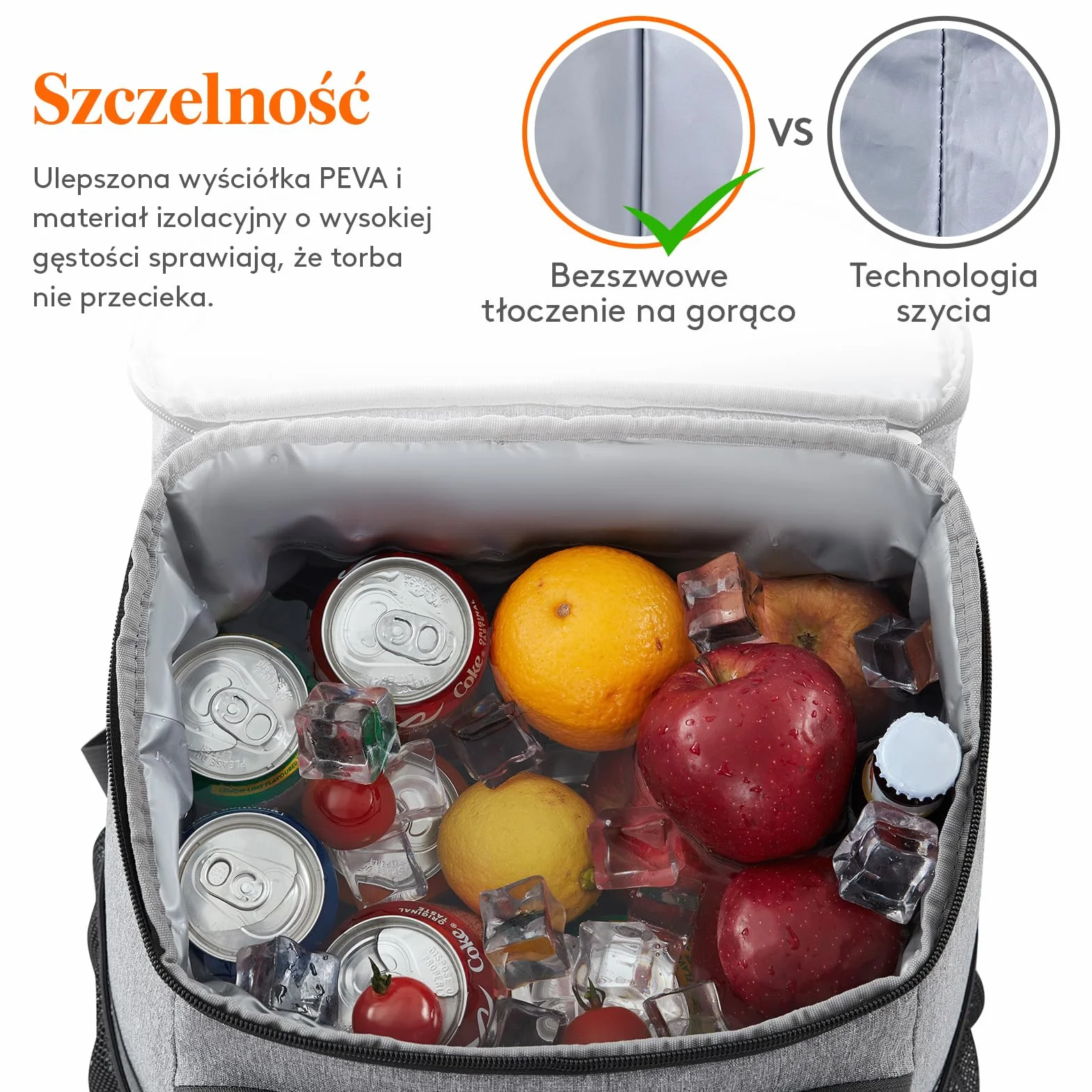 Lifewit Plecak chłodzący Izolowany 36 puszek Torba na Lunch Szary