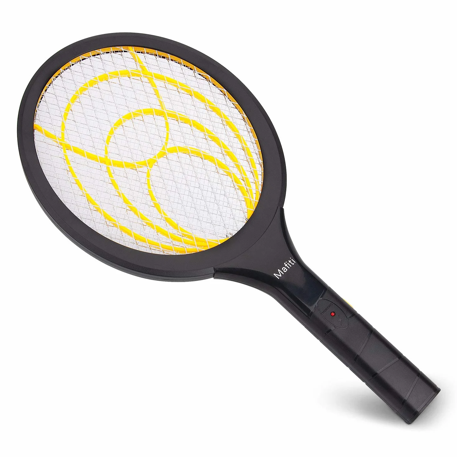 mafiti Elektryczna łapka na muchy, owadobójcza, z wymiennymi bateriami, wolna od toksyn i zapachów, idealna do użytku wewnątrz i na zewnątrz (żółto-czarna)