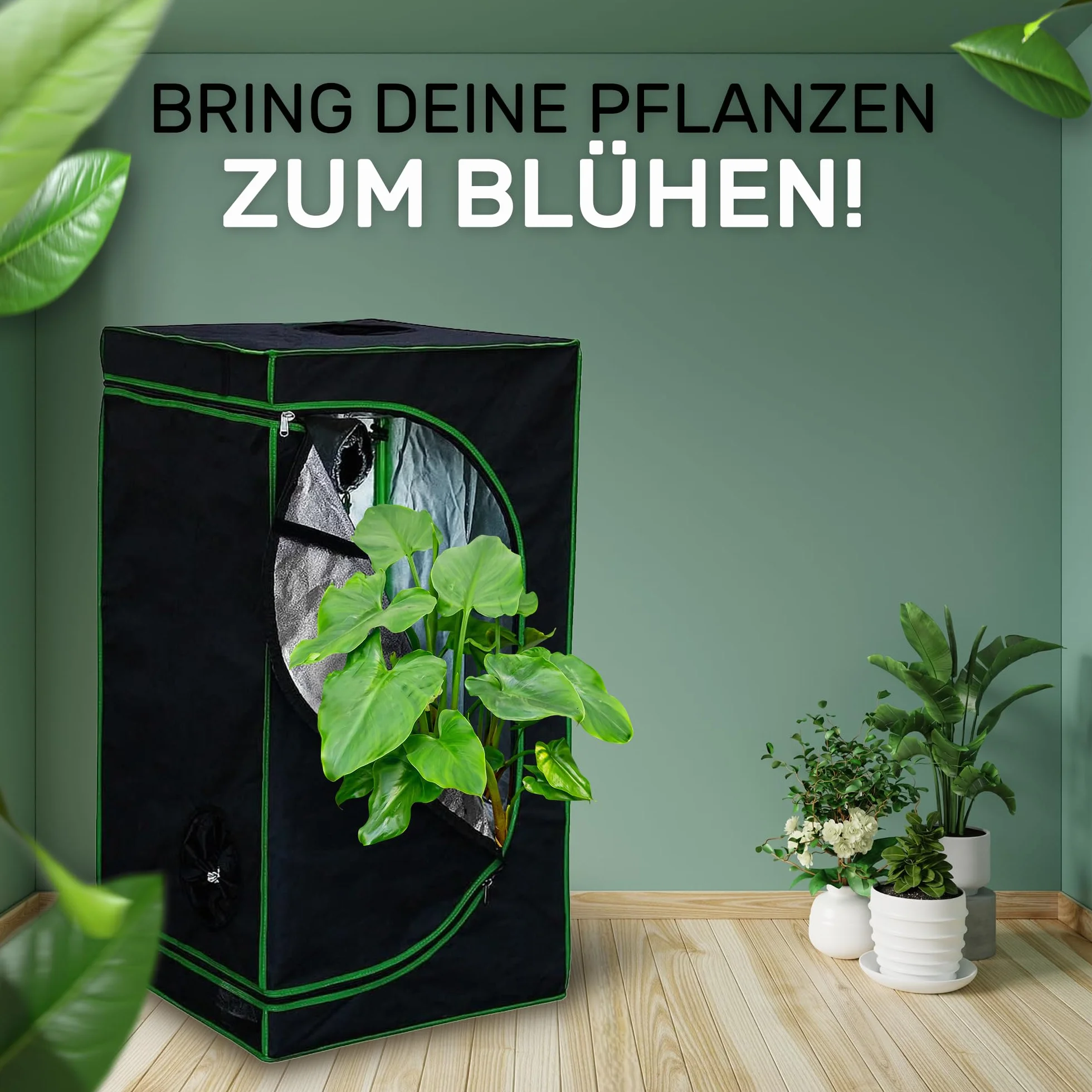 Melko Growbox Namiot do uprawy roślin 60x60x120 cm Oxford 600D światłoszczelna wodoszczelna