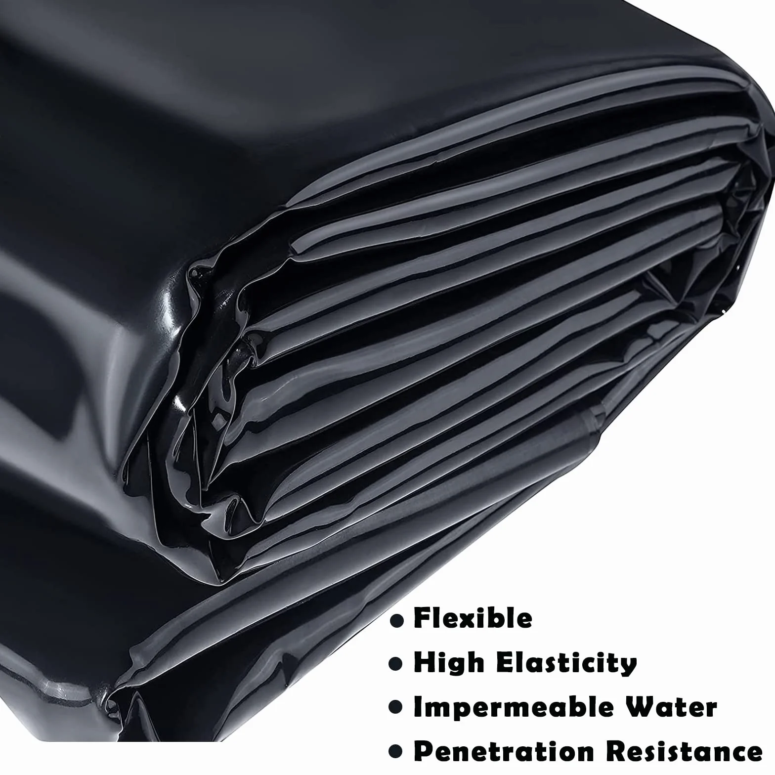 PALUDO PVC Liner do Oczka Wodnego 2M X 3M, Czarna HDPE Folia do Oczek Wodnych, Wytrzymała folia Uszczelniająca do Oczek Wodnych, do Stawu Ogrodowego Pokrywa do Rybnego Fontanny Ogrodu i Wodospadu