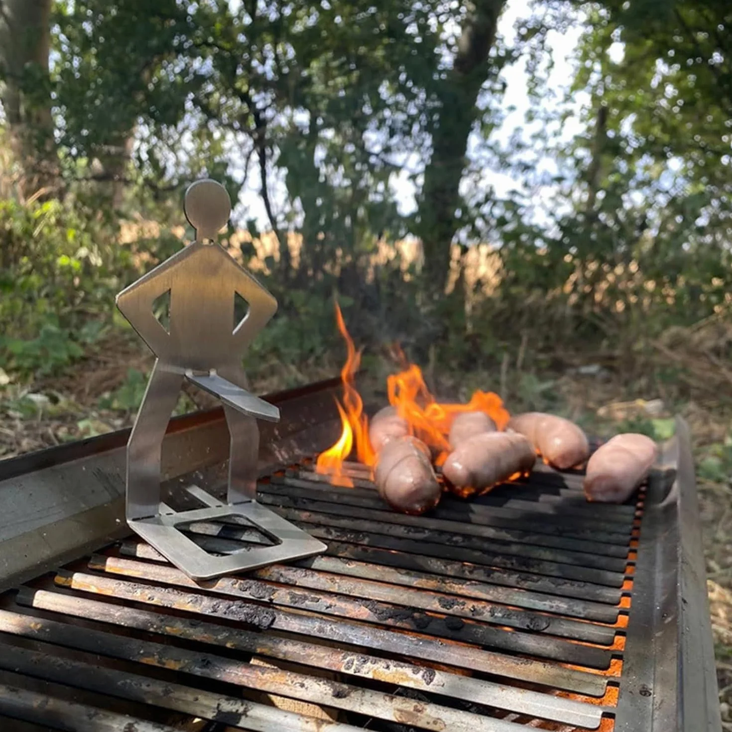 Stojak do grillowania kiełbasy ze stali nierdzewnej 1 sztuka akcesoria do grilla