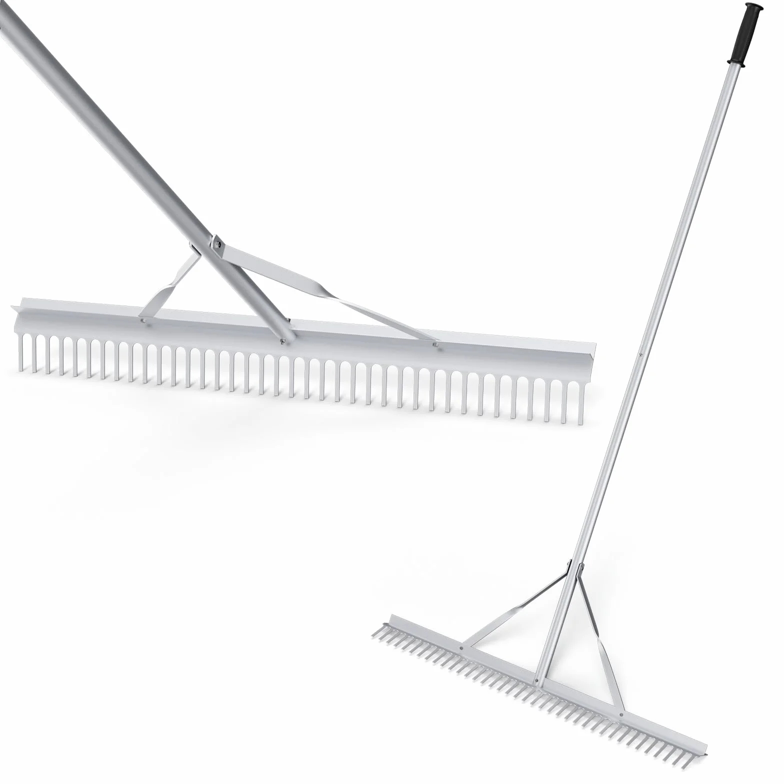 COSTWAY Grabie Ogrodowe Aluminiowe 91 cm 36 Zębów 174 cm