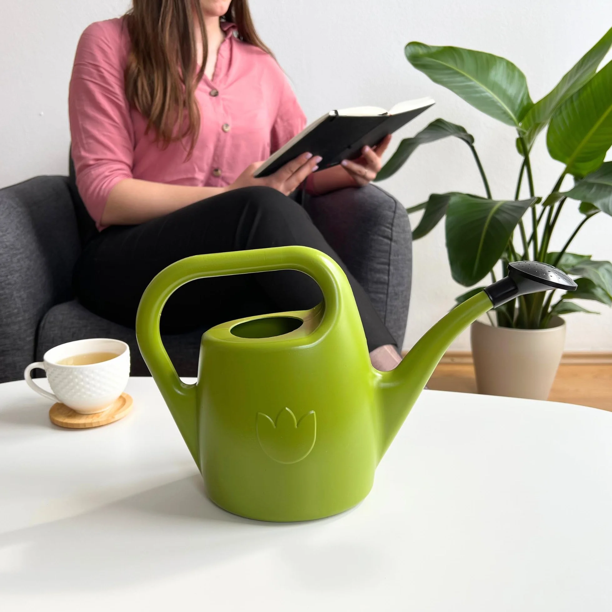 Konewka Ogrodowa Eva 2 L z Tworzywa Sztucznego jasnozielony