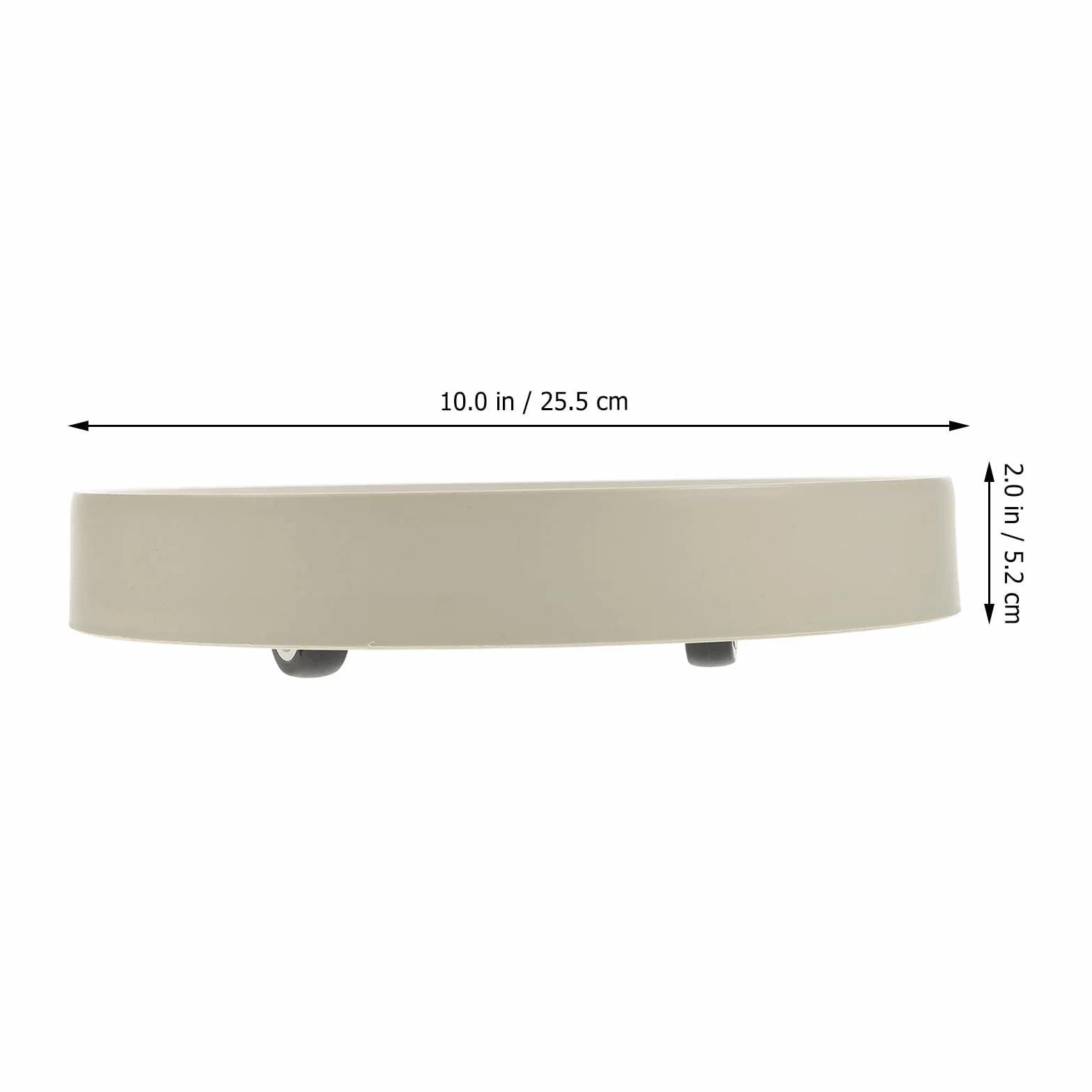 DOITOOL Wałek do roślin, doniczka na kwiaty, doniczka na rośliny, tworzywo sztuczne, szara, 25,5 cm, podstawka na kwiaty, stojak na rośliny, pomoc w transporcie, do użytku wewnątrz i na zewnątrz, do