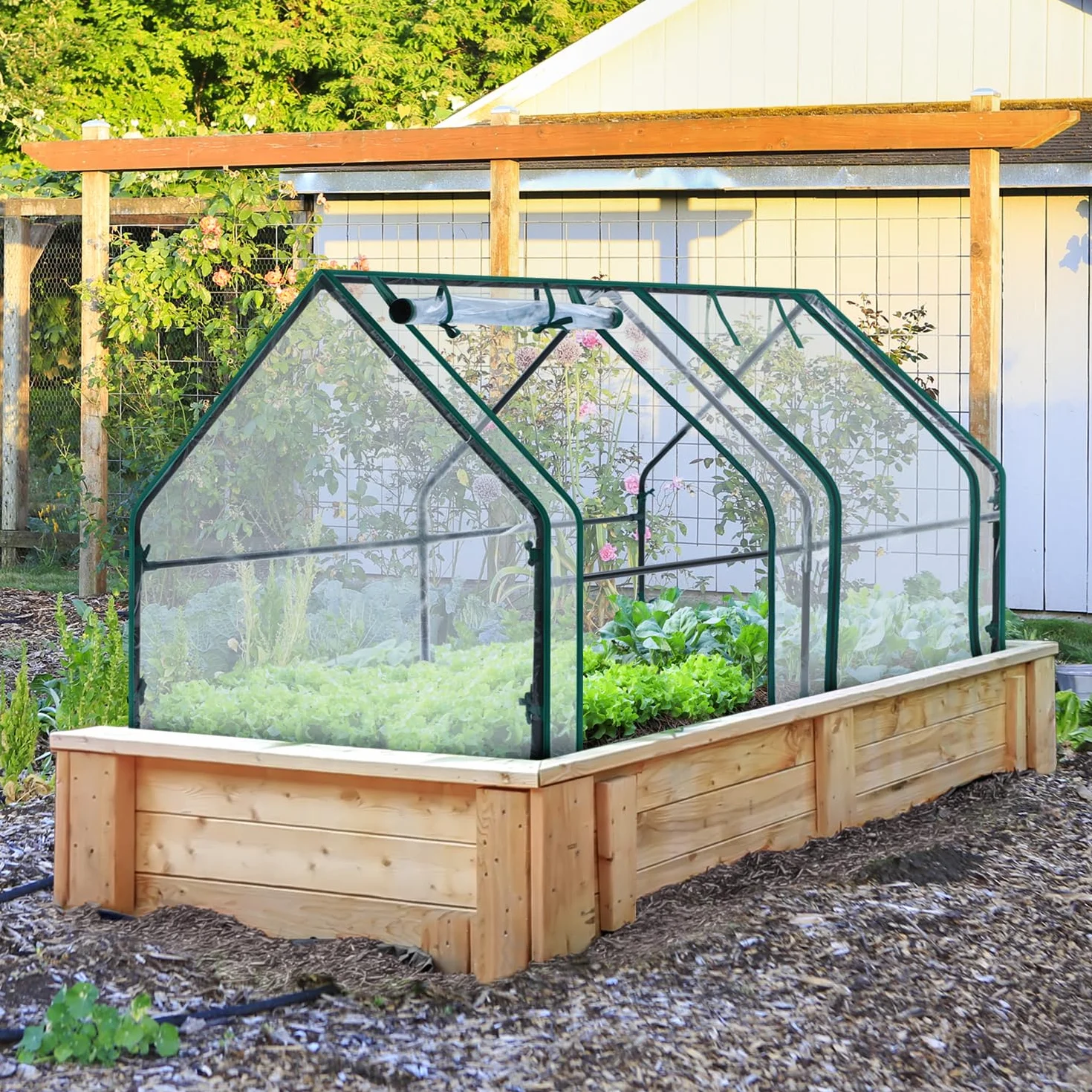 Ohuhu Przenośna mini szklarnia 180 x 91 x 91 cm wodoodporna UV plastikowa