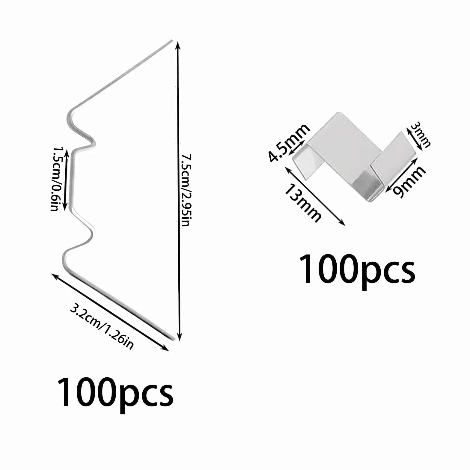 Klipsy do szkła szklarniowego 200P, klipsy do szkła ze stali nierdzewnej, klipsy mocujące do szklarni, klipsy do okien – 100 W klipsy do szklarni i 100 klipsów Z
