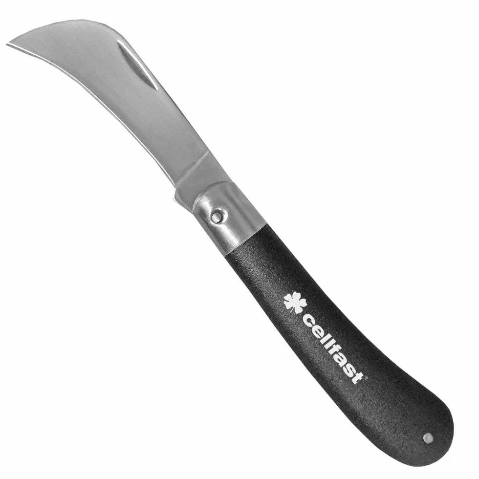 Cellfast Nóż ogrodowy - szczepak, Praca sadownicza, Ergonomiczna rękojeść, Precyzyjny, Składane ostrze, Stabilny chwyt, Wytrzymała stal nierdzewna 3CR13,