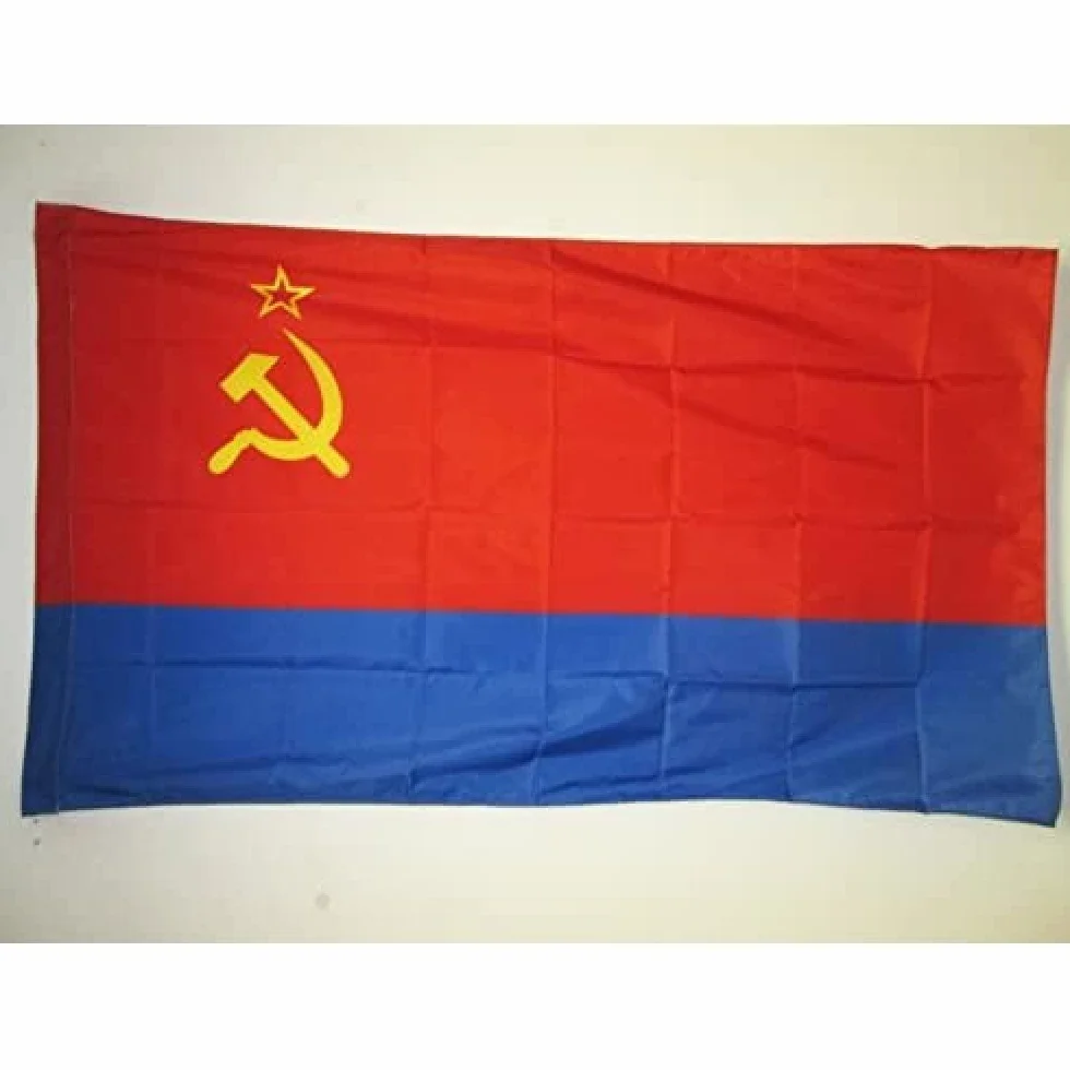 Ukraińska Socjalistyczna Republika Radziecka - Ukraina Radziecka Ssr 90 x 150 cm baner zewnętrzny żywy kolor flaga dziedziniec trwała dekoracja flagi dekoracja do ogrodu na zewnątrz wewnątrz