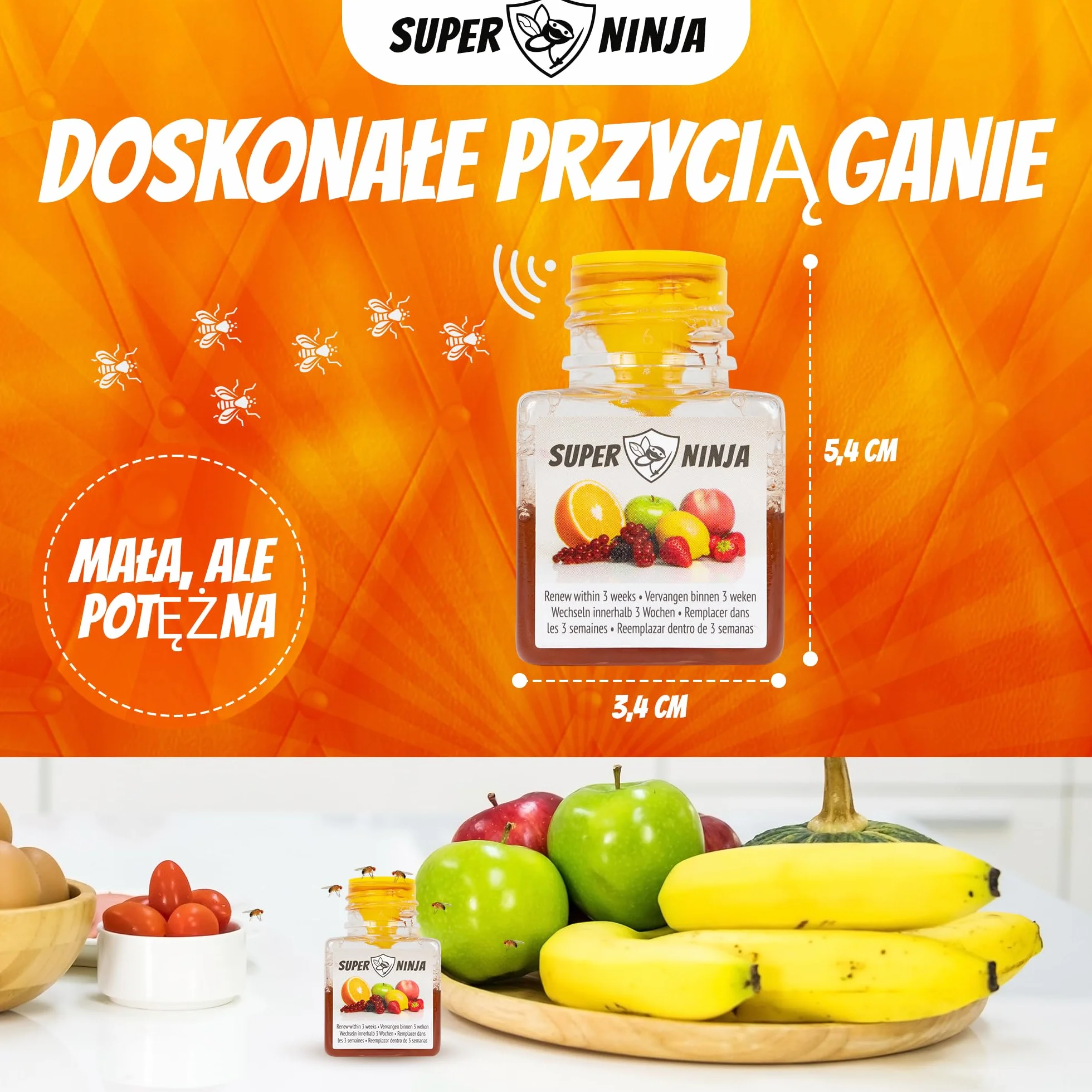 Pułapka na muchy owocowe Ekologiczna 4 szt