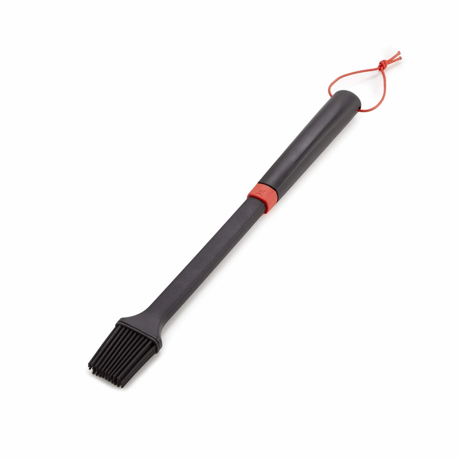 Weber Pędzel do Grilla (40cm), idealny do smarowania marynatami lub olejenia rusztu, z silikonowymi włosiami, nadaje się do mycia w zmywarce, z pętlą do zawieszenia - Czarny (6319)