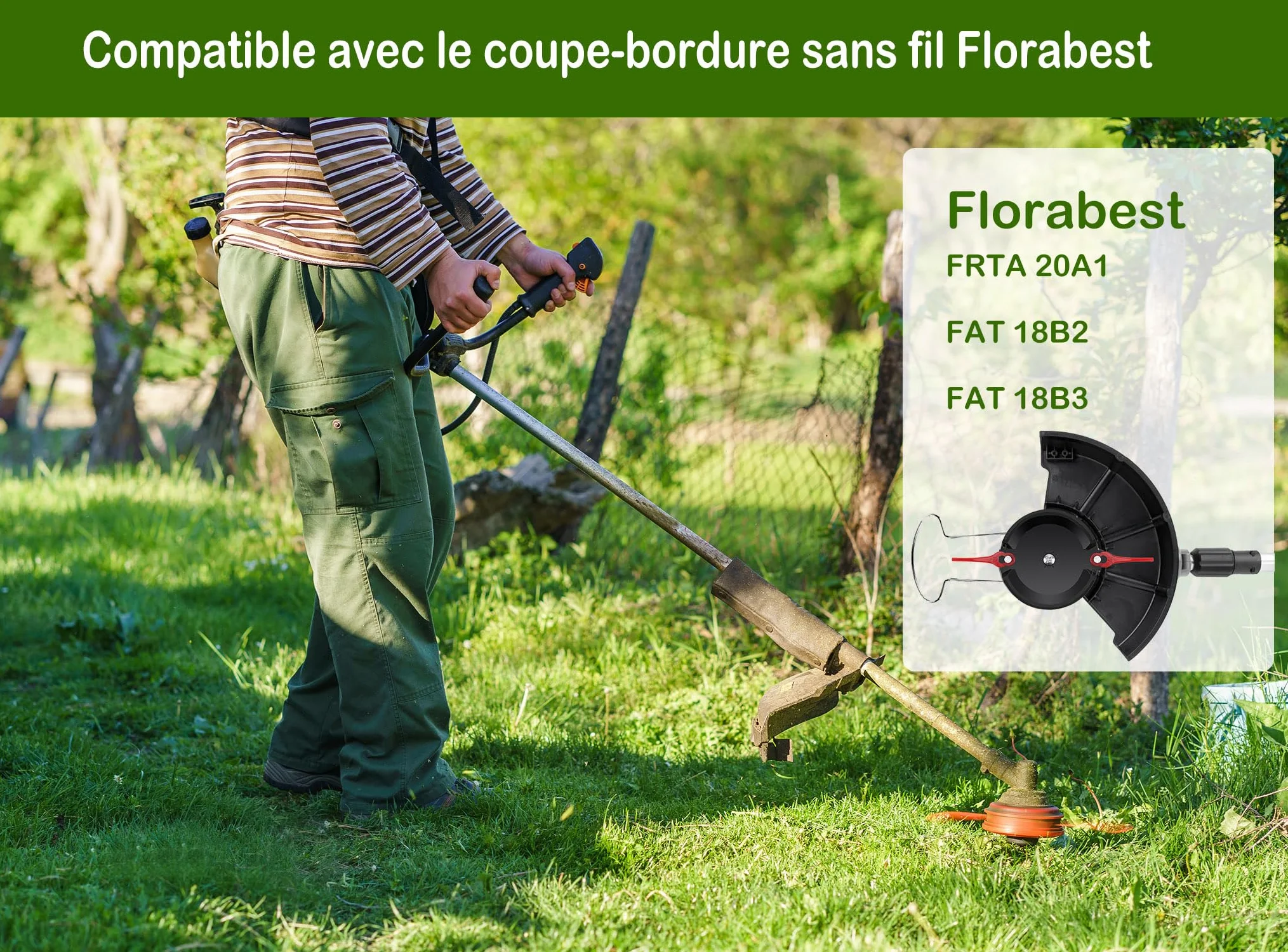 Tarcza tnąca z 20 ostrzami kompatybilna z Florabest Coupe FRTA 20 A1, FAT 18B2, FAT 18B3, śruba mocująca