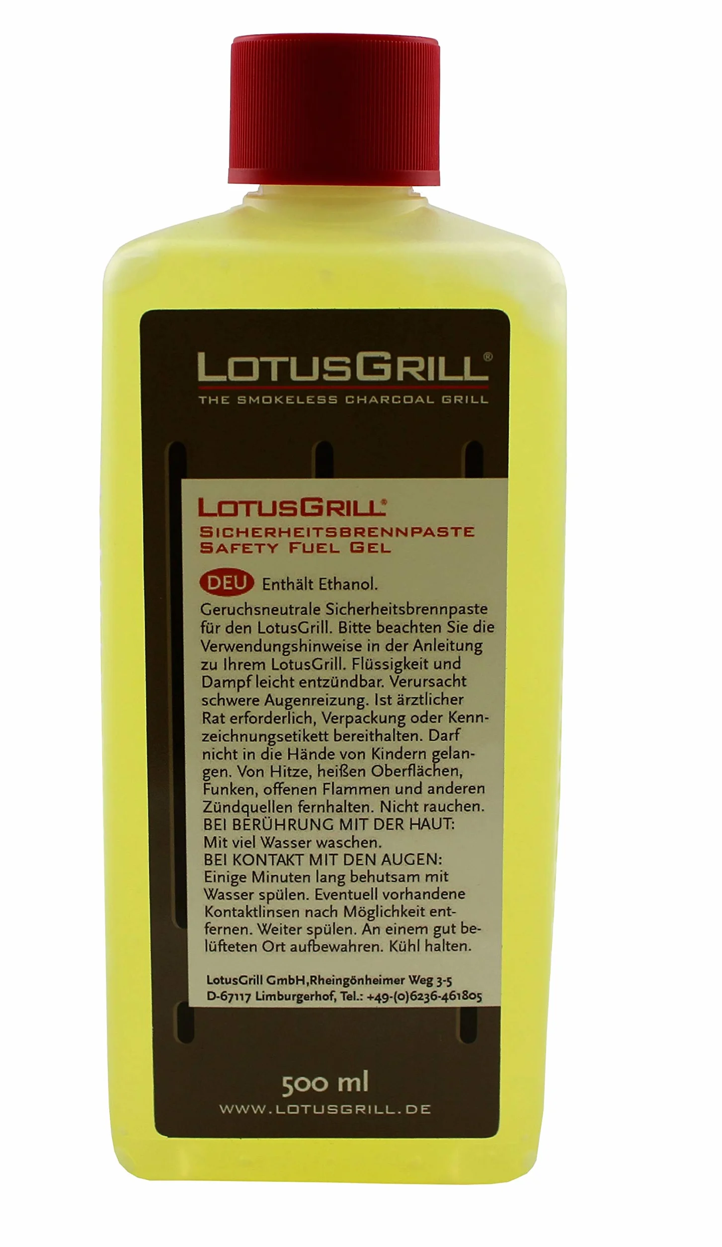 LotusGrill pasta do rozpalania 500 ml! w ekonomicznym rozmiarze rodzinnym – specjalnie zaprojektowana do grilla na węgiel drzewny lub grilla stołowego o niskiej emisji dymu
