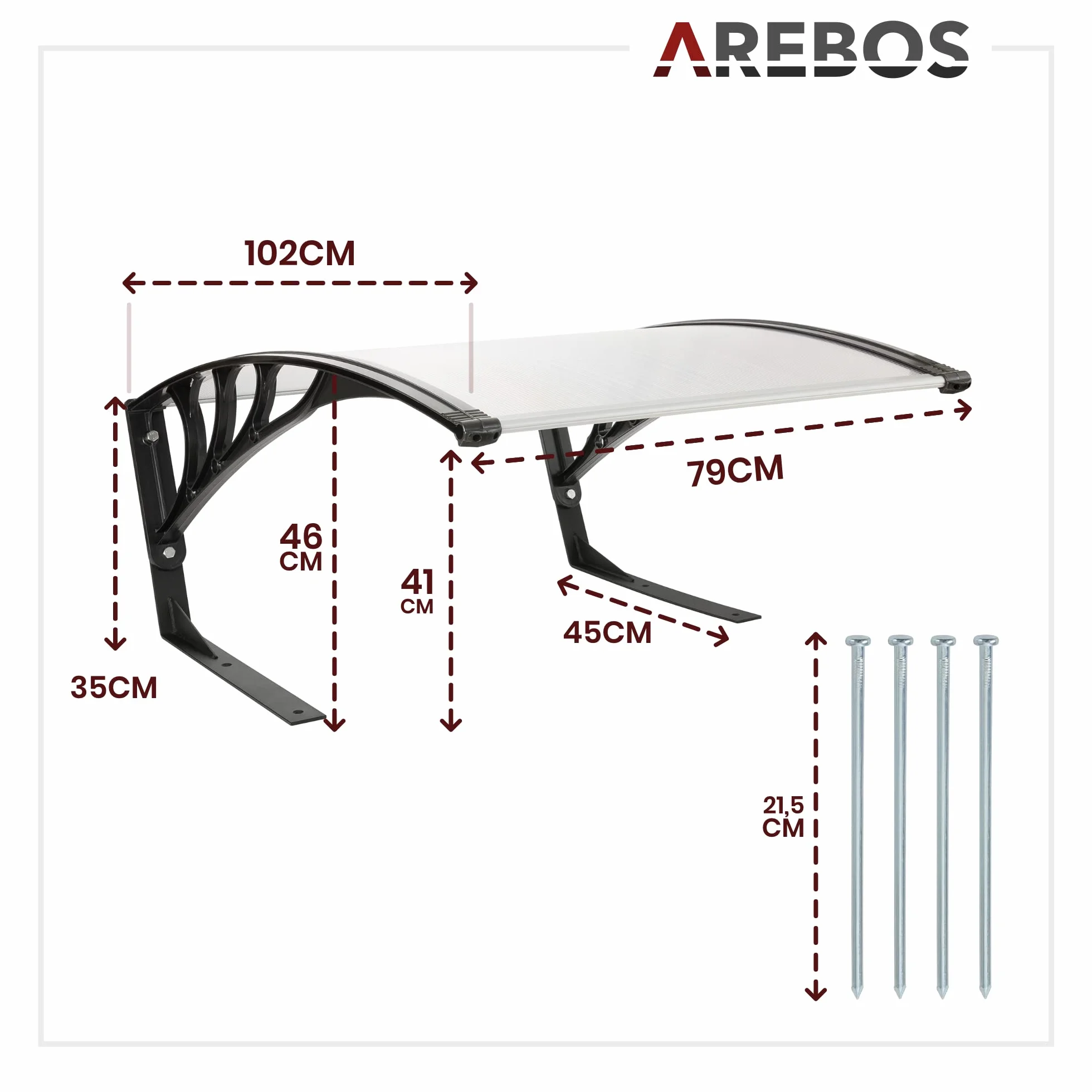 Arebos Garaż dla robota koszącego 102x79x46 cm odporny na warunki atmosferyczne UV metalowe nóżki
