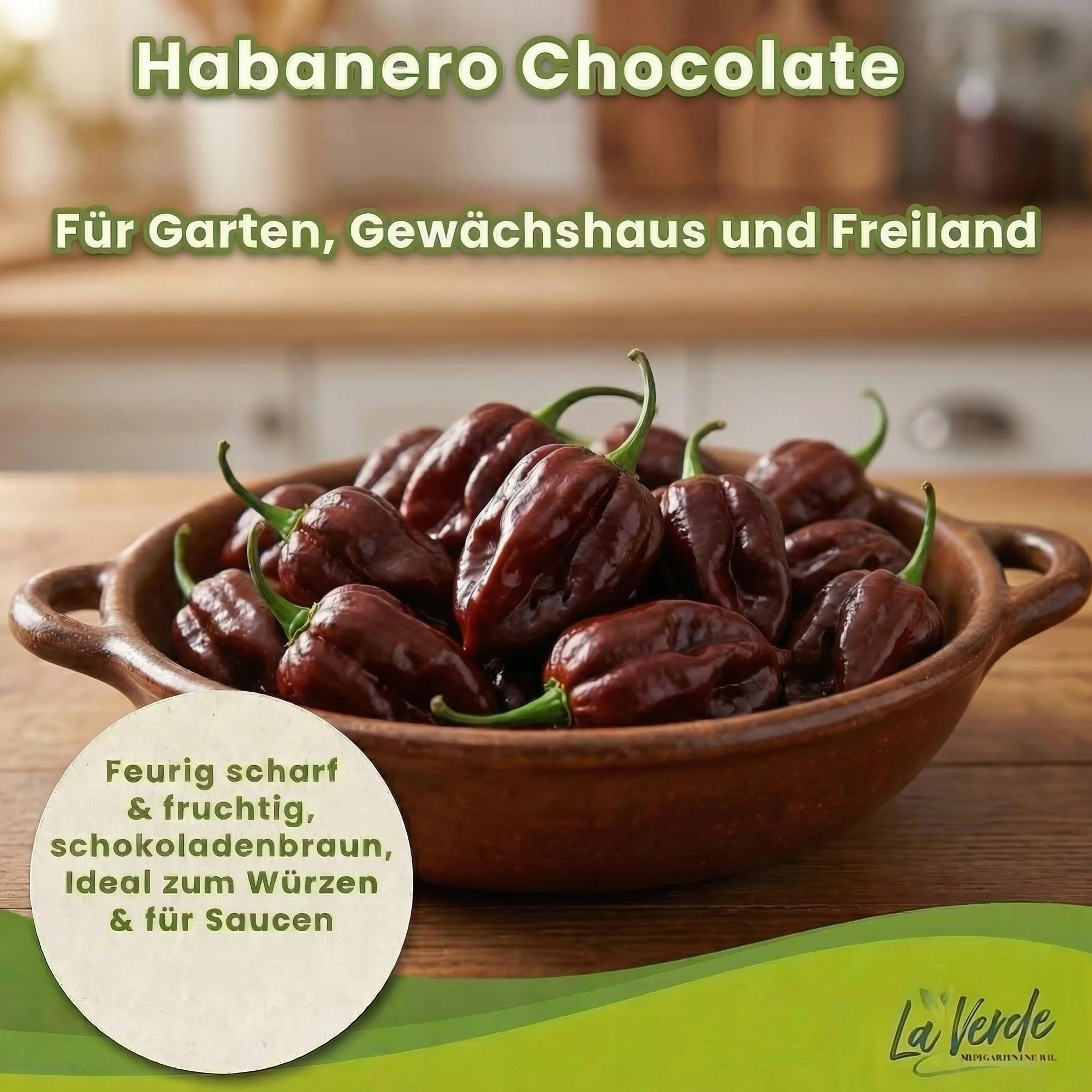 La Verde MEIN GARTEN UND ICH Habanero nasiona papryki czekoladowej bardzo ostre chili