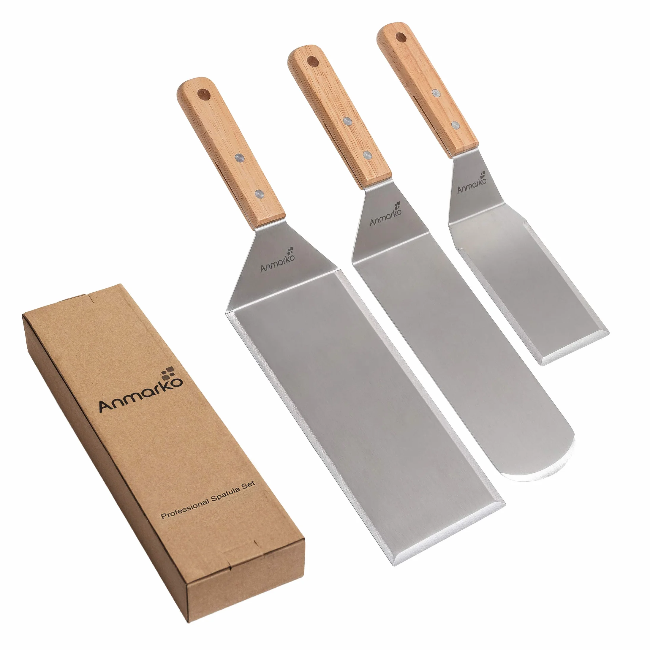 Zestaw metalowych szpatułek ze stali nierdzewnej Hamburger Turner Griddle Flipper skrobak do grilla grill płaski blat