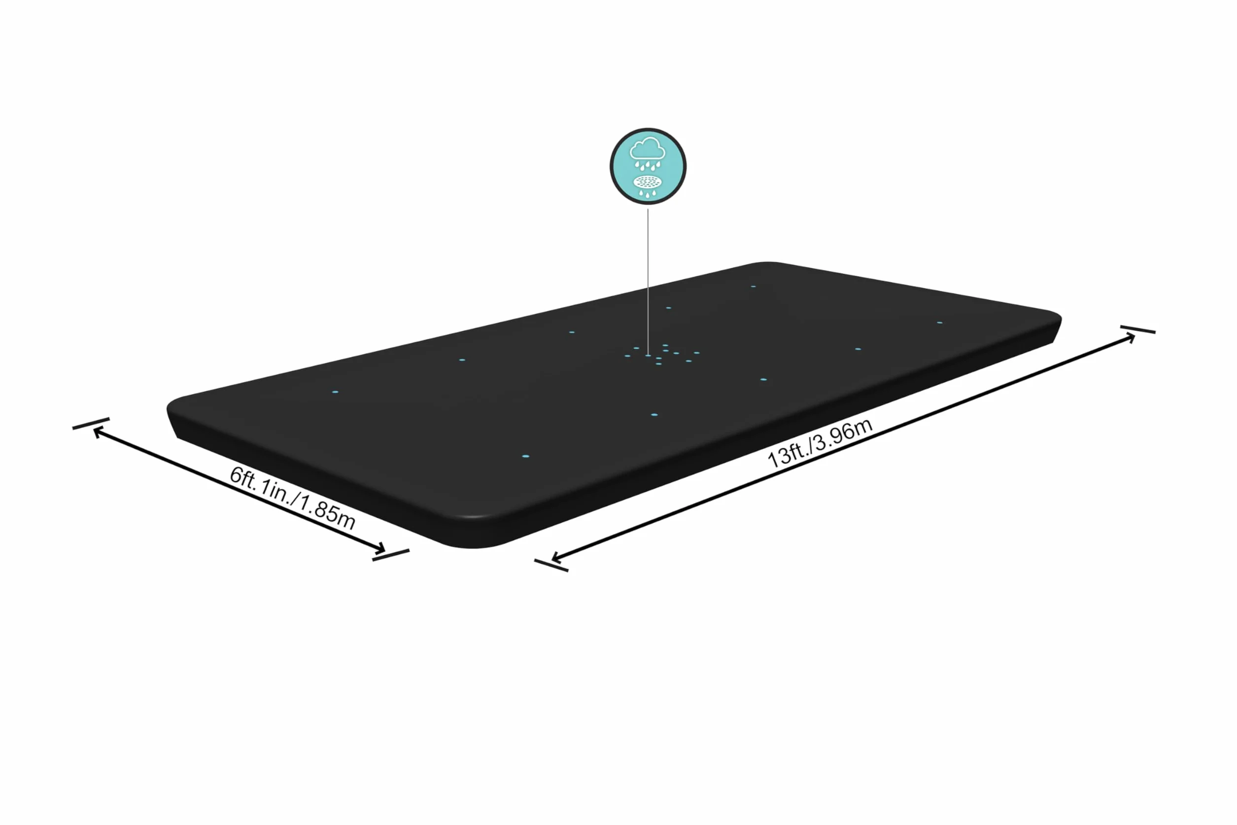 Bestway Plandeka okryciowa z PCW 396 x 185 cm, czarna, prostokątna