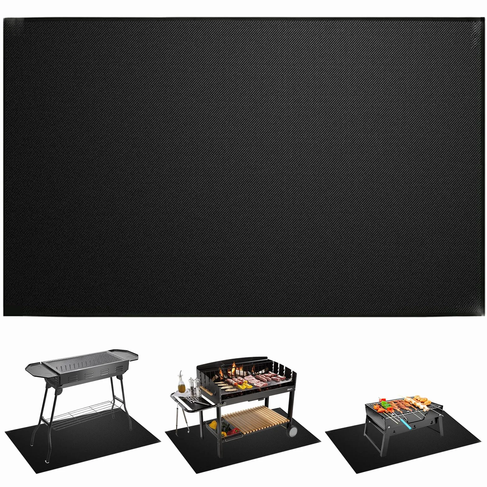 Ogniotrwała Podkładka 122 x 76 cm, Mata do Grillowania Chroniąca Podłogę Przed Wysoką Temperaturą, Ognioodporna do Grilla