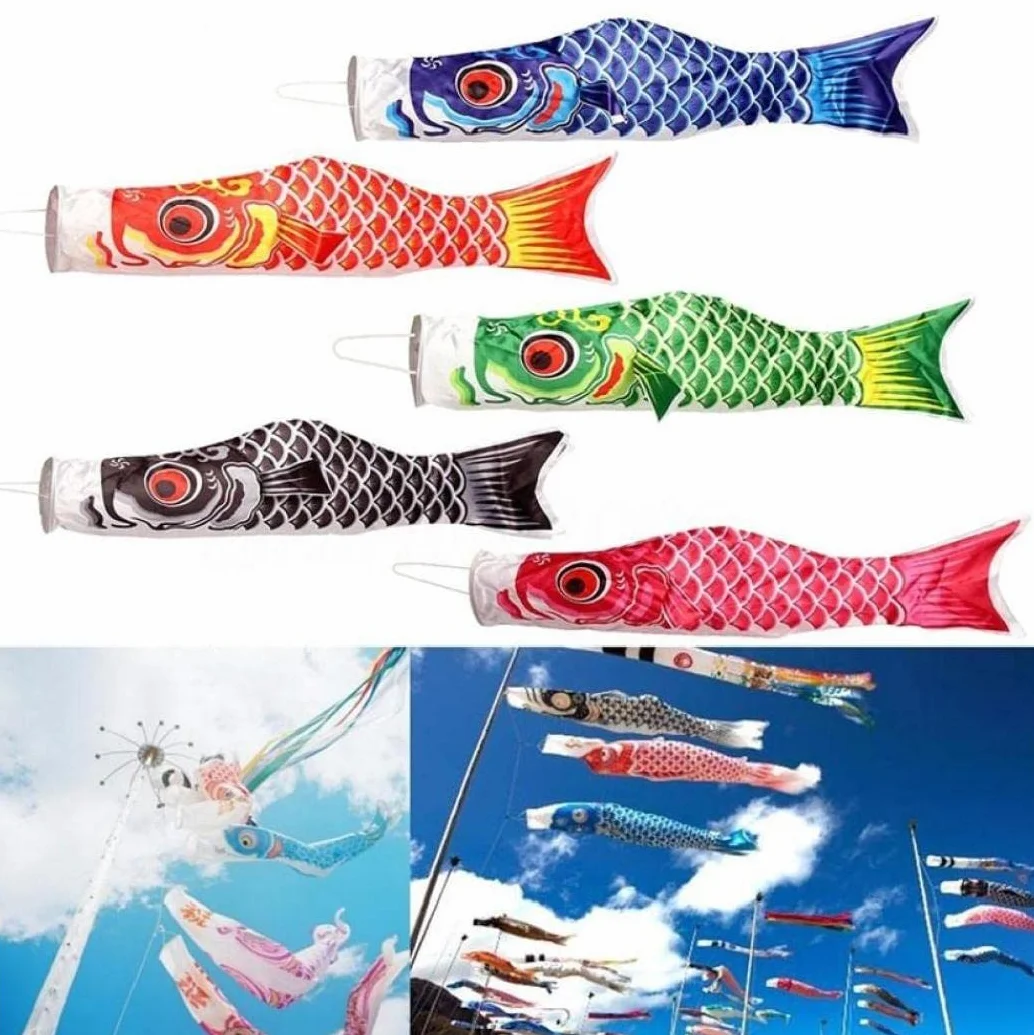 40 cm japońska karp wiatrówka potomstwo ryba flaga latawiec Koinobori wisząca dekoracja do domu ogrodu podwórko na zewnątrz restauracja sushi bar losowy kolor