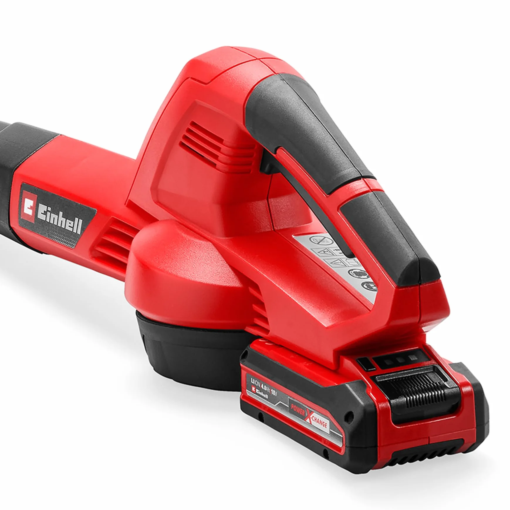 Einhell Uniwersalna dmuchawa akumulatorowa GC-CL 18/1 Li E-Solo Power X-Change (18 V, Li-ion, 210 km/h, 2-częściowa rura, elektroniczna regulacja prędkości, bez akumulatora i ładowarki)