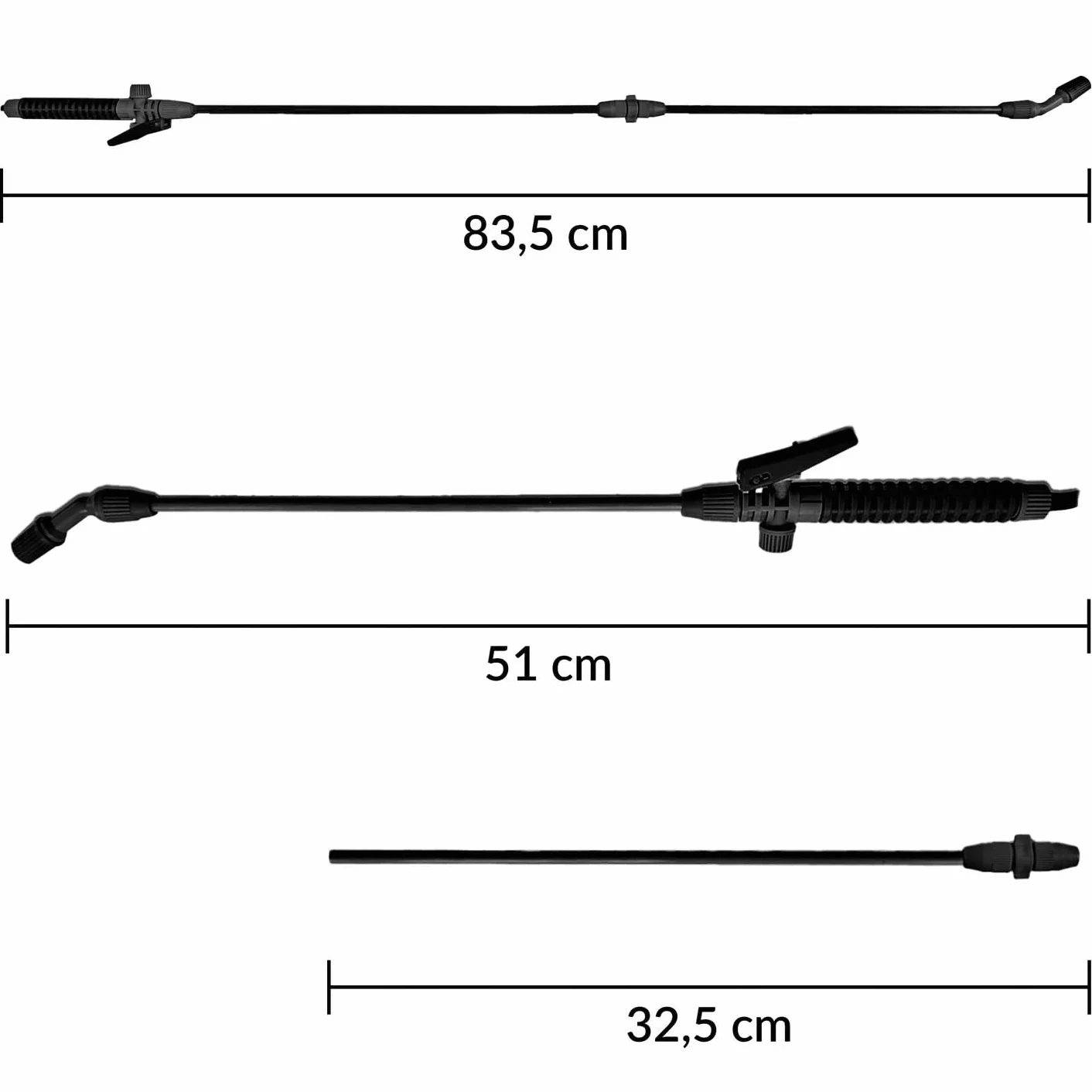 KRUMAD Opryskiwacz Ciśnieniowy 5L Ręczny z Paskiem na Ramię Regulowana Dysza Lanca 203,5 cm do Ogrodu