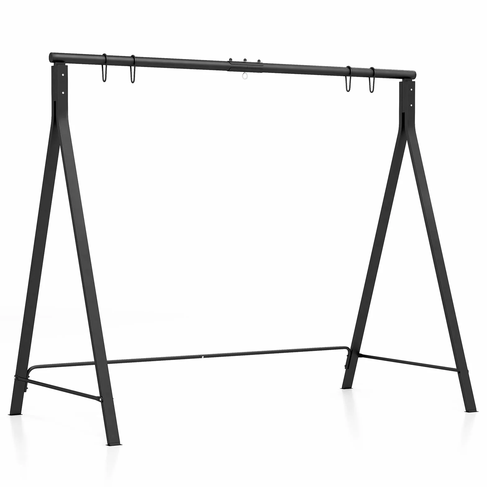 KOMFOTTEU Stelaż huśtawki ogrodowej, rama w kształcie A 210x115x175 cm
