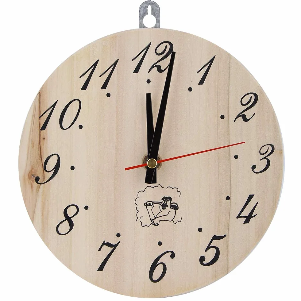 8-calowy zegar do sauny Dekoracyjny zegar z zegarem Zegar ścienny do akcesoriów do sauny Sauna Pokój Home Decor OPAKOWANIE WIELORAZOWE