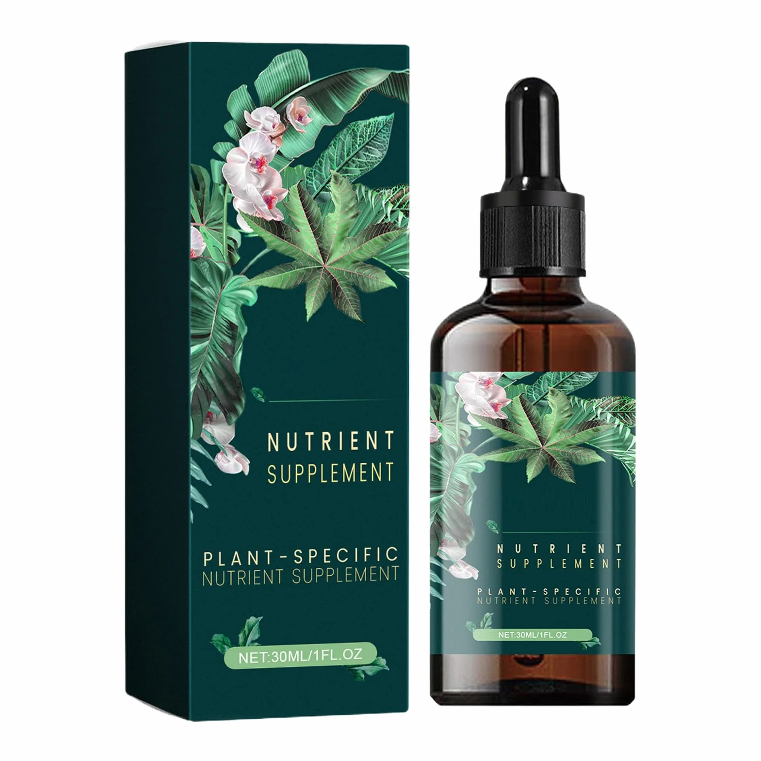 Liquid Fertilizer, Plant Food, 30ml Hydroponic Formula with Nutrient Boost Healthy Roots, Natural Growth Enhancer Houseplants, Garden Supply for Indoor Vegetables Use, 1.1x4.06inch