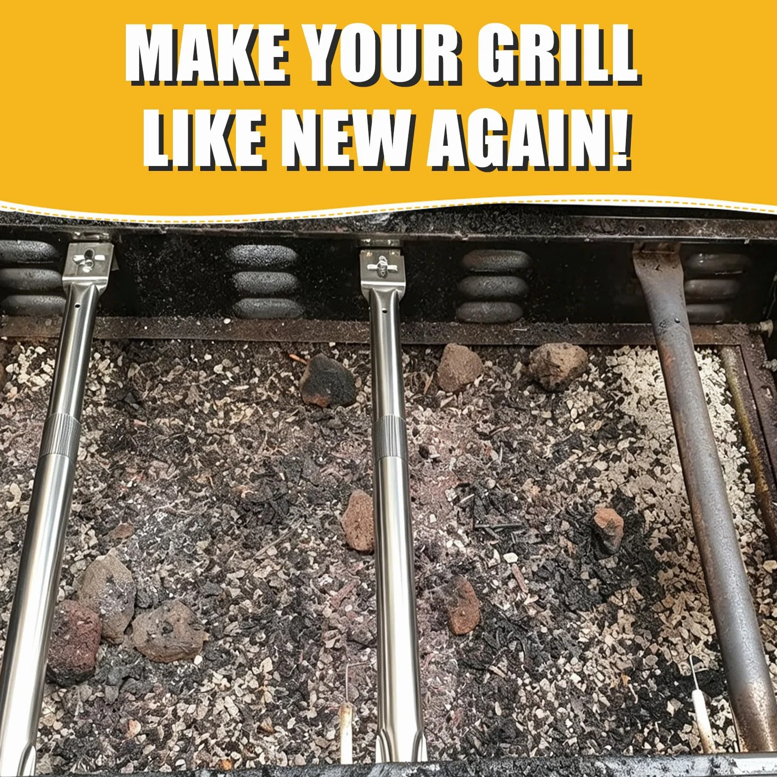 GFTIME Uniwersalny palnik 35,5 do 48 cm do Charbroil, Napoleon, Landmann, Enders, Barbecook, Tepro, Taino, Proficook, regulowany palnik gazowy ze stali nierdzewnej, 4 sztuki