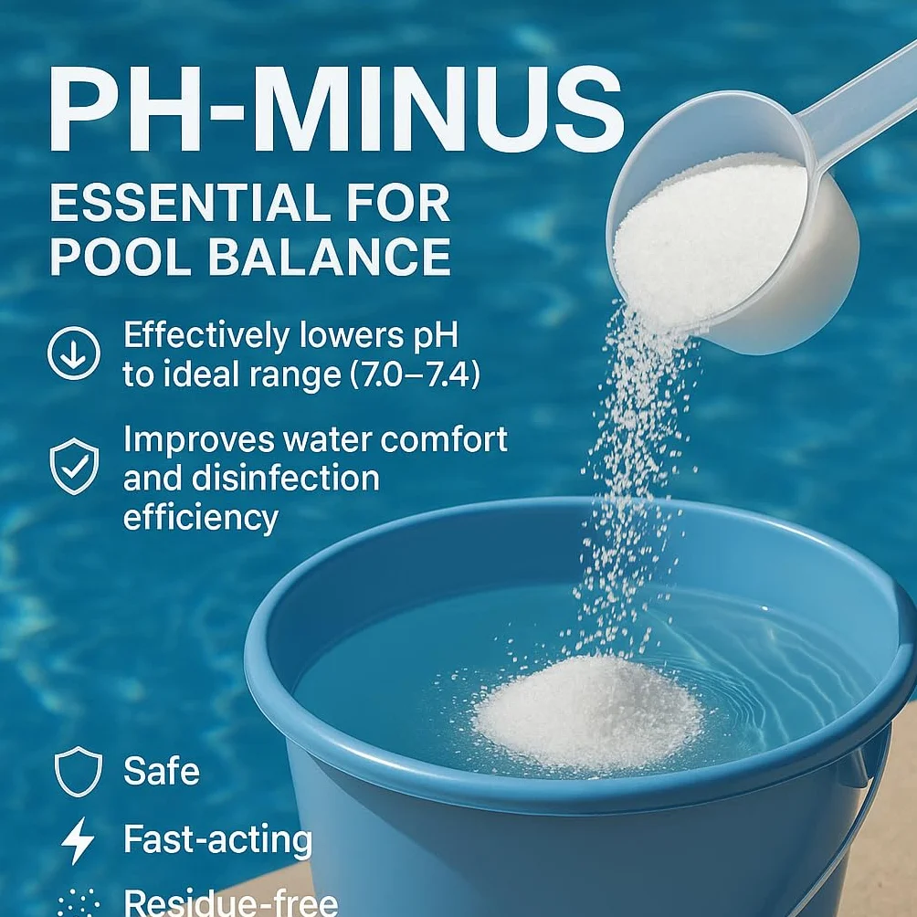 Granulat pH minus 3 kg w wiaderku, obniża wartość pH w basenie, środek do pielęgnacji wody z hydromasażem, dla krystalicznie czystej wody, idealny do wszystkich rodzajów basenów, proste dozowanie