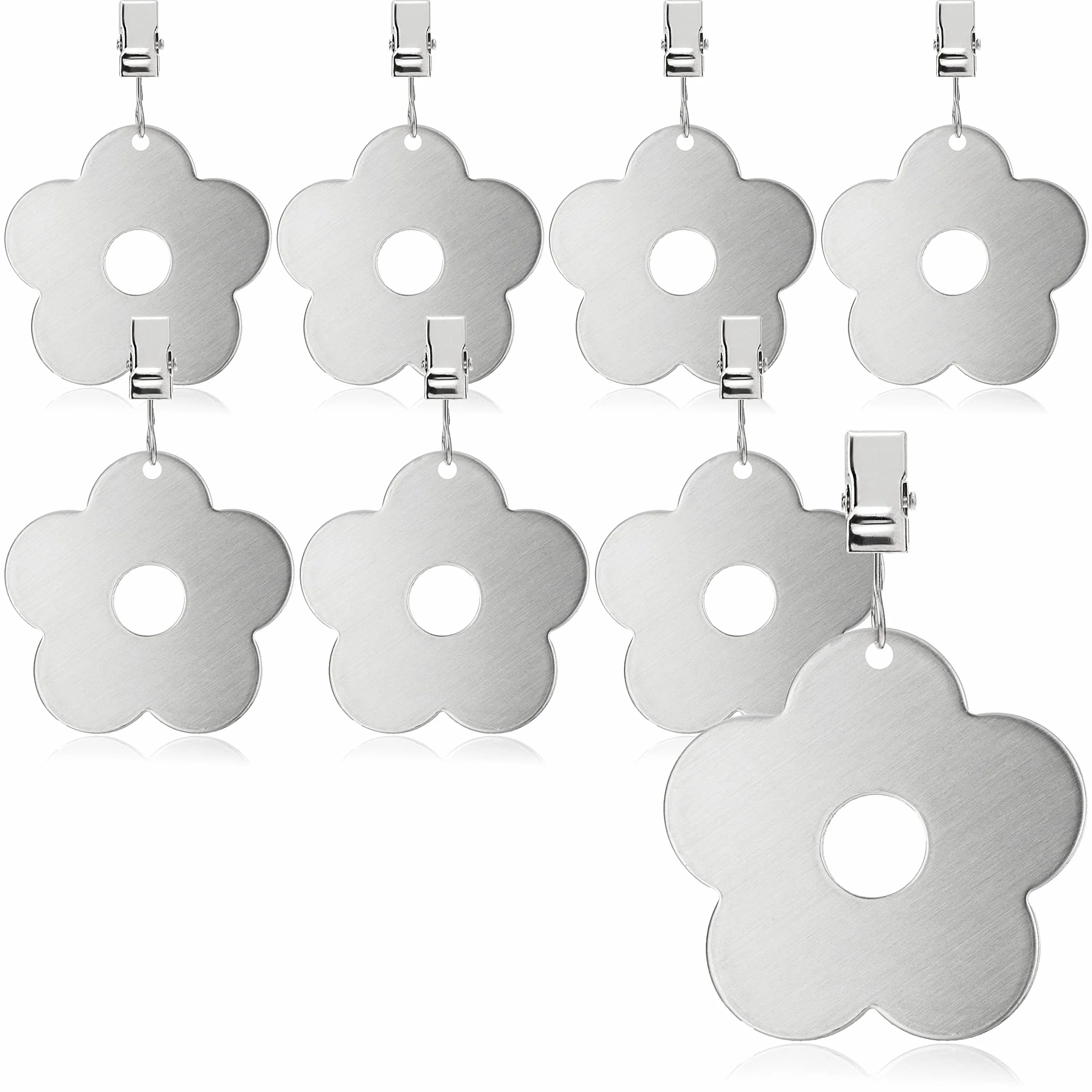 com-four® 8x obciazniki obrus stal nierdzewna - ciezkie klipsy - uchwyty mocowanie stól - akcesoria wewnatrz zewnatrz