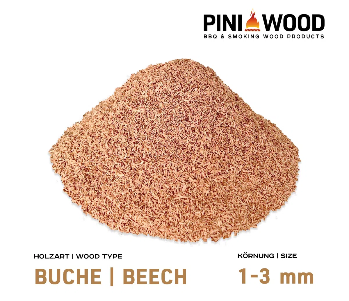 PINI 5 kg wiórów wędzarniczych buk 1-3 mm smoking dust wióry wędzarnicze 18 litrów