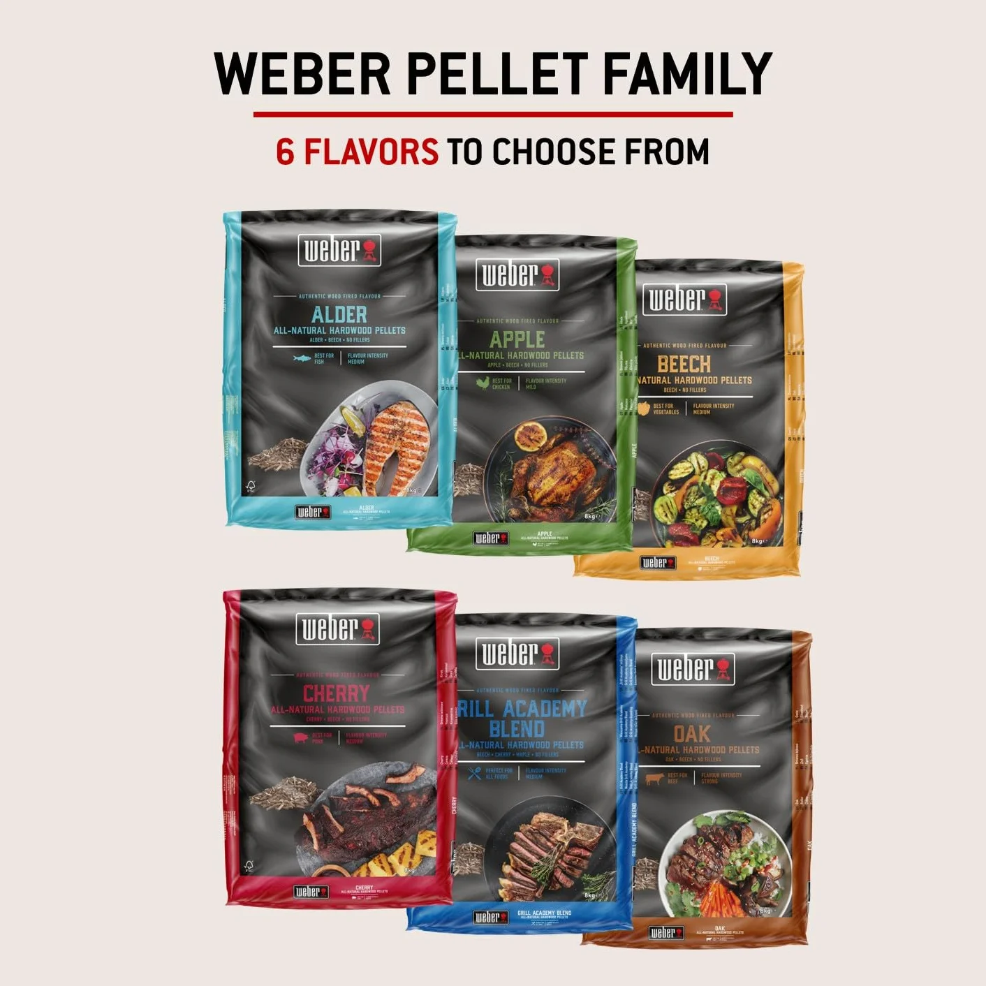 Weber pellety z drewna jabłkowego do grilla na pellet 100% naturalne