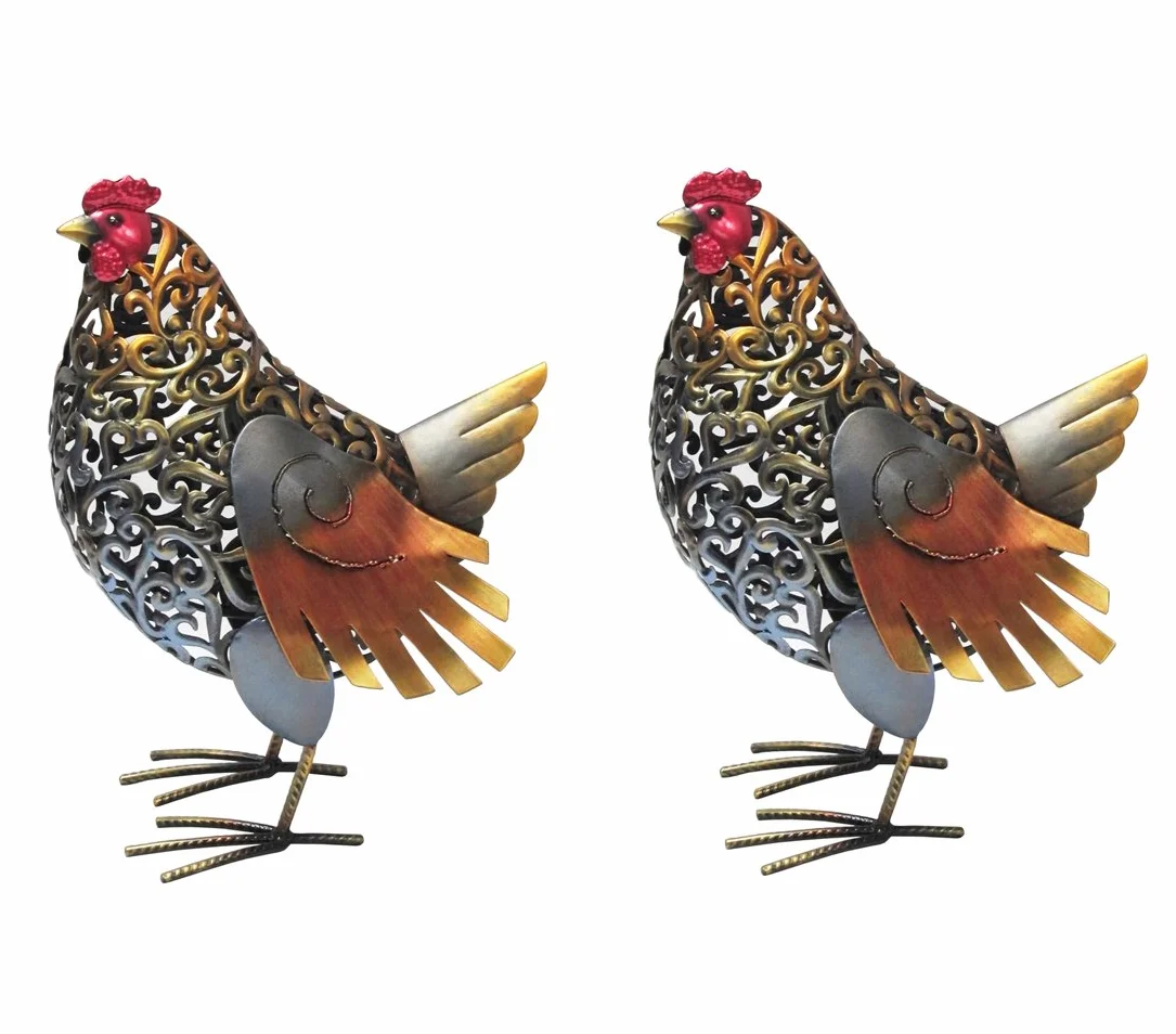 Dehner Henne Vroni Figurka Dekoracyjna, Wielokolorowy, 38 x 16.5 x 27 cm