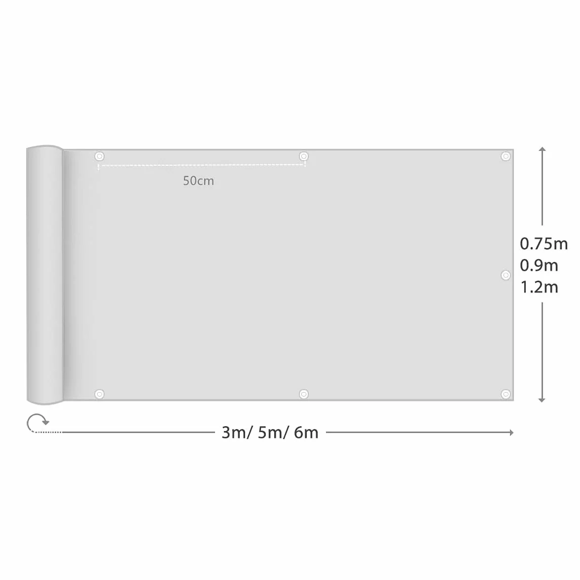 POFET Balcony Privacy Screen, 0,9 x 3 m, osłona balcony, odporny na warunki atmosferyczne, prywatności do ogrodu lub ochrony balkonu, ochrona przed wiatrem i promieniowaniem UV (czarny)
