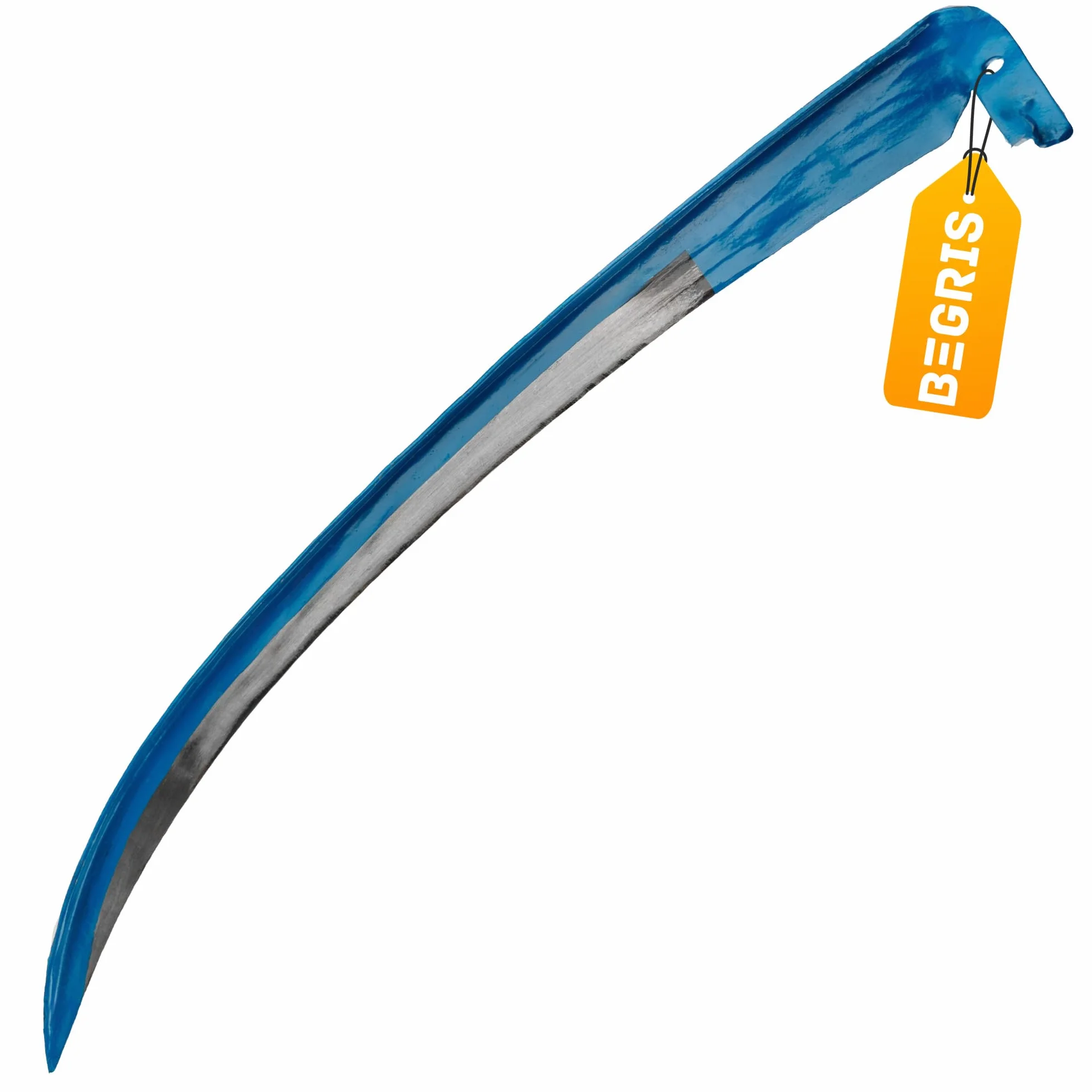Kosa Ręczna Do Trawy 70 cm Ostrzona Metalowa Kosa Wyprofilowana Solidna i Lekka Stalowa Sierp Ogrodowy