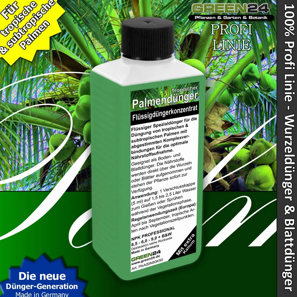 GREEN24 Nawóz do Palm, Profesjonalny Nawóz do Korzeni + Dolistny HIGH-TECH