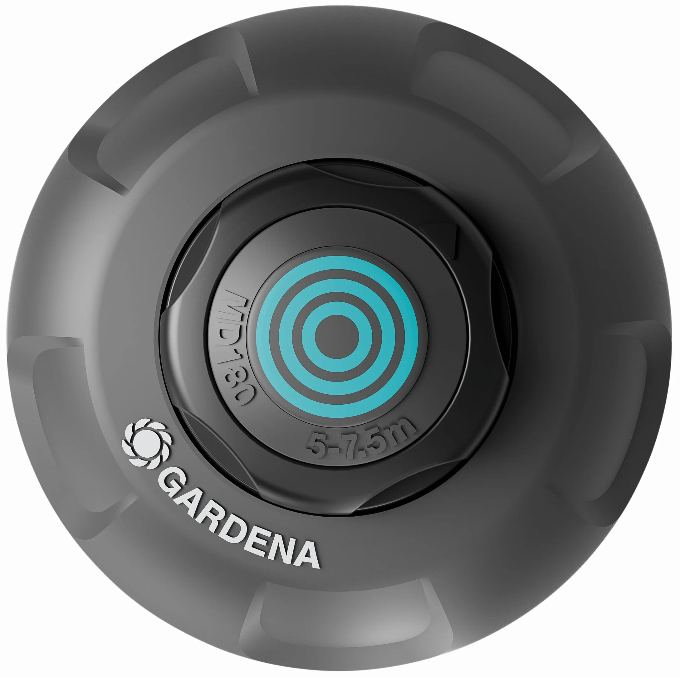 Gardena system tryskaczowy, wpuszczana deszczownica MD180: System nawadniania Pop Up do średniej wielkości trawników do 180 m², zasięg 5-7,5 m, z dyszą rot., gwint wewn. 1/2 cala (8233-20)