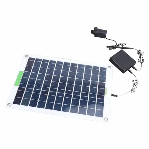 Solarna pompa fontannowa, monokrystaliczna pompa do stawu słonecznego 100 W, niski poziom hałasu, pompa solarna do fontanny wodnej z silnikiem 12 V DC, energooszczędna pompa solarna do ogrodu