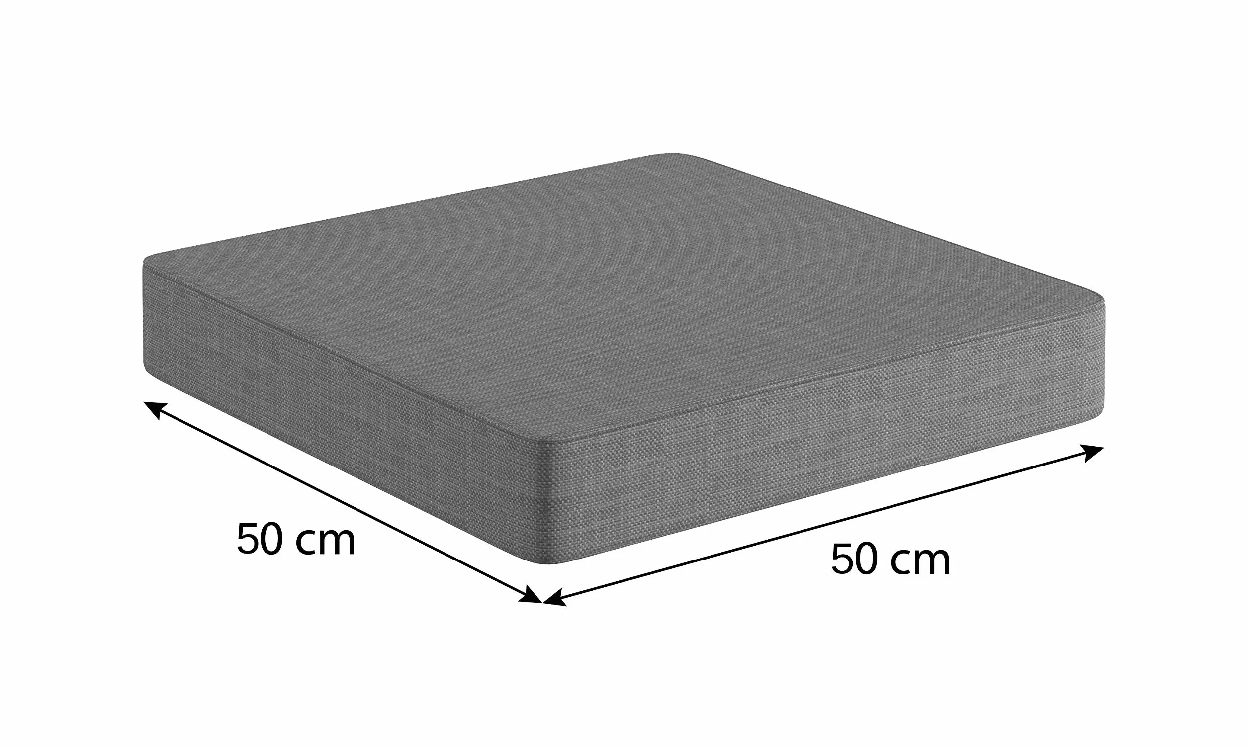 Poduszka na ławkę ogrodową 50 x 50 x 5cm antracytowy ze zdejmowaną poszewką