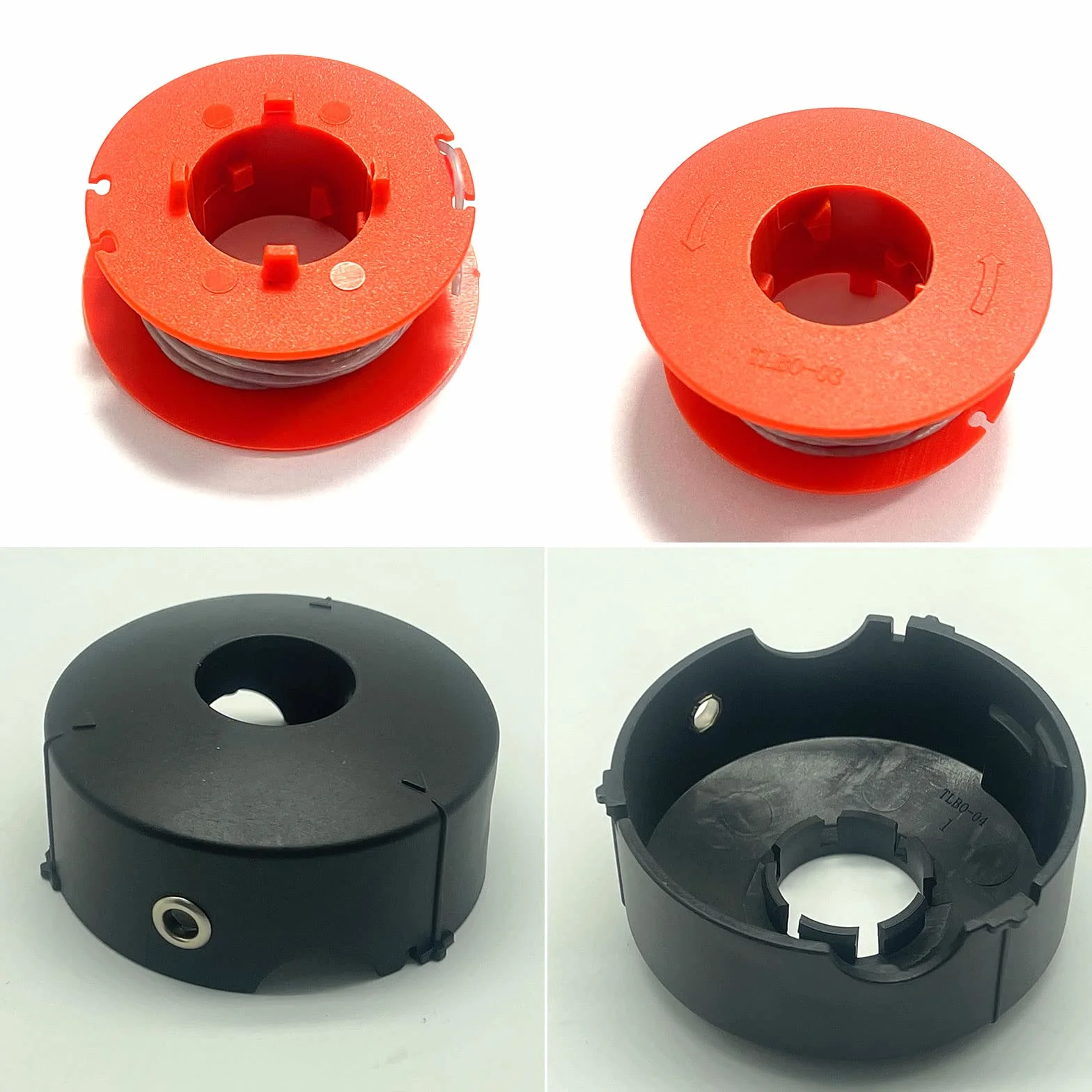 Strimmer szpula do trymera, szpula do Bosch, zamiennik szpuli do ART 23 26 30 COMBITRIM EASYTRIM Strimmer, 1,6 mm 8 m przewody szpulowe kompatybilne z F016800175 (3 szpula + 1 nasadka)