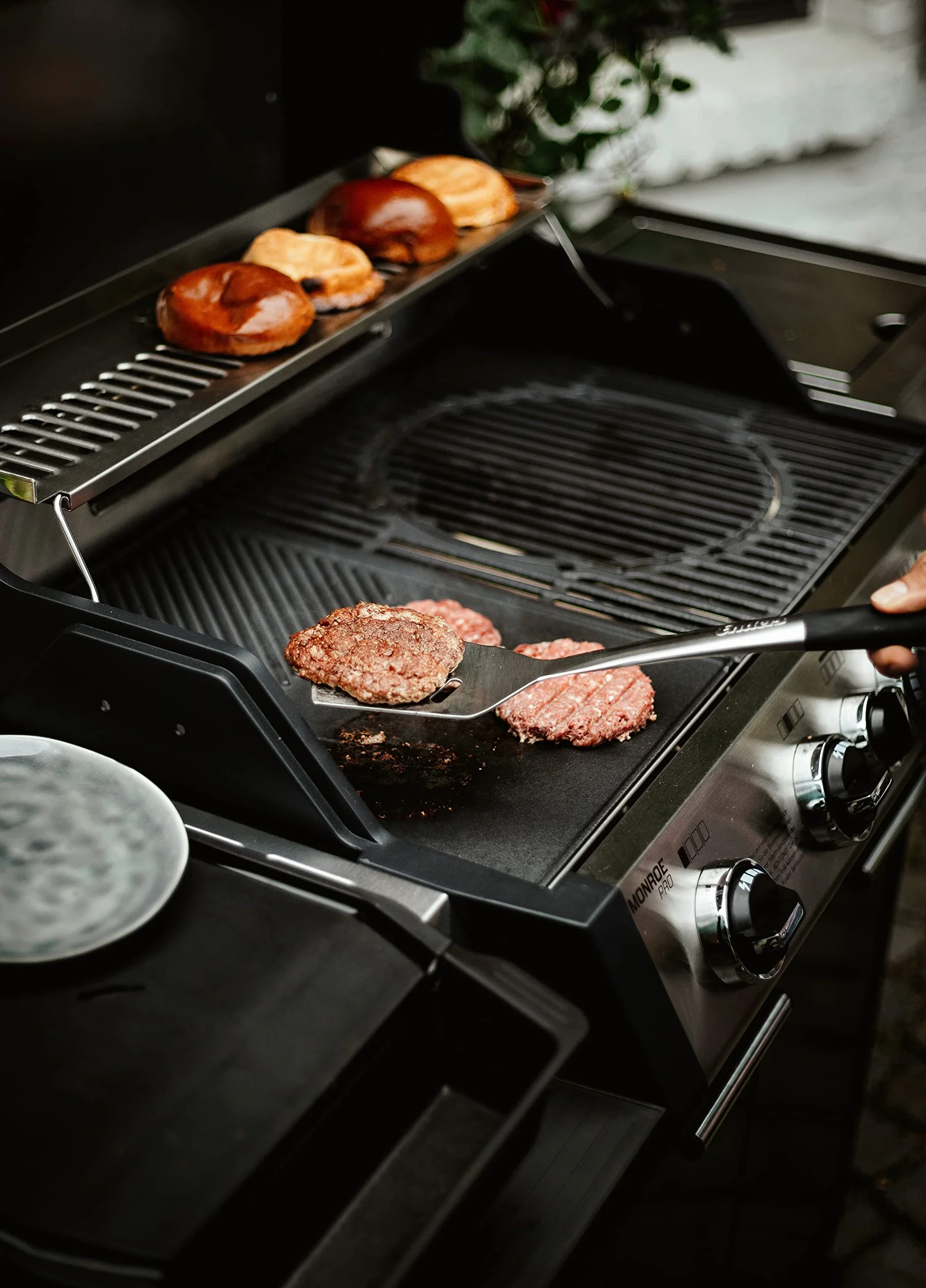 Enders łopatka do obracania ze stali szlachetnej premium uchwyt soft-touch, akcesoria do grillowania, czarny